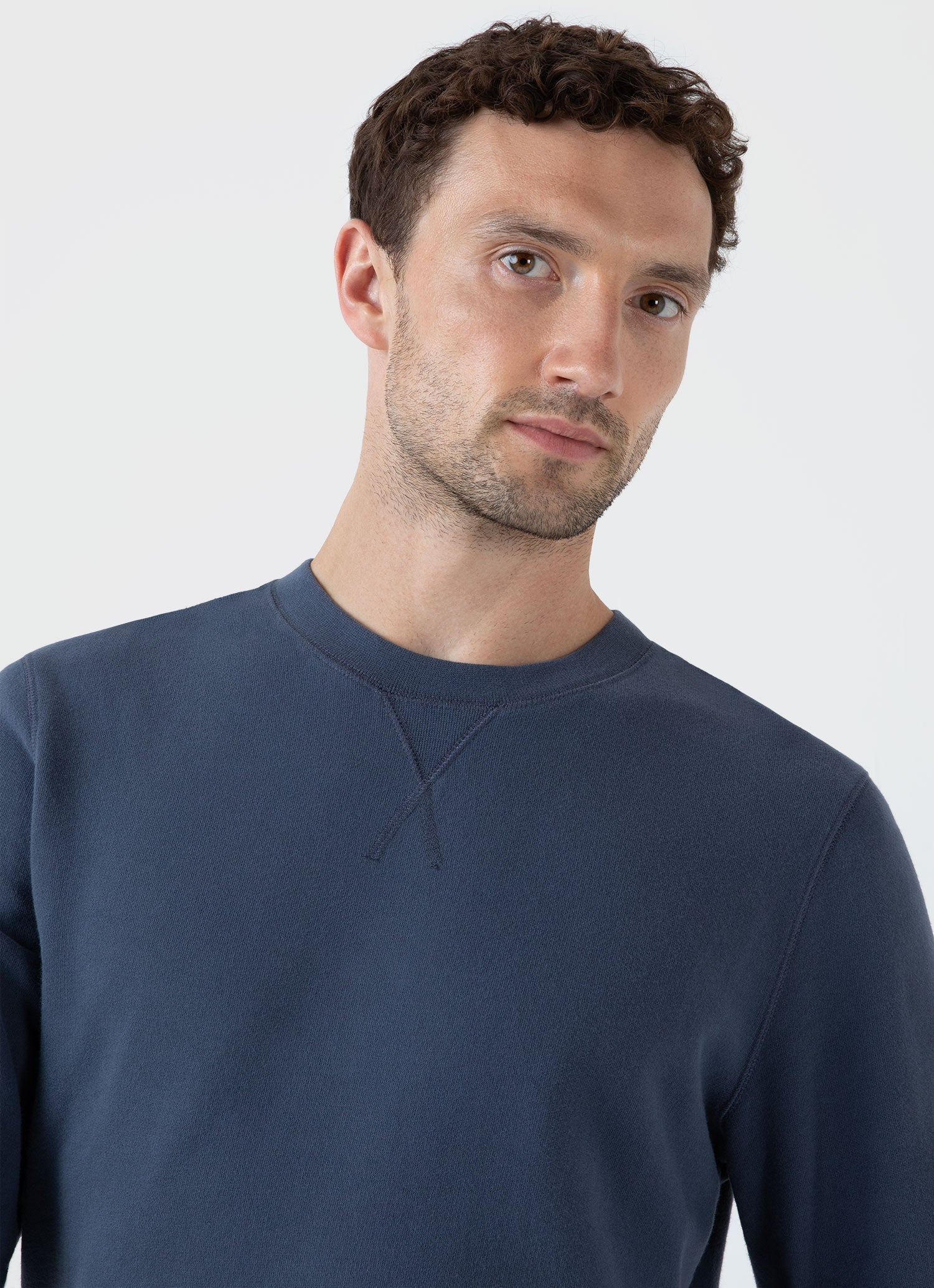 Men's Loopback Sweatshirt in Slate Blue - Image 6