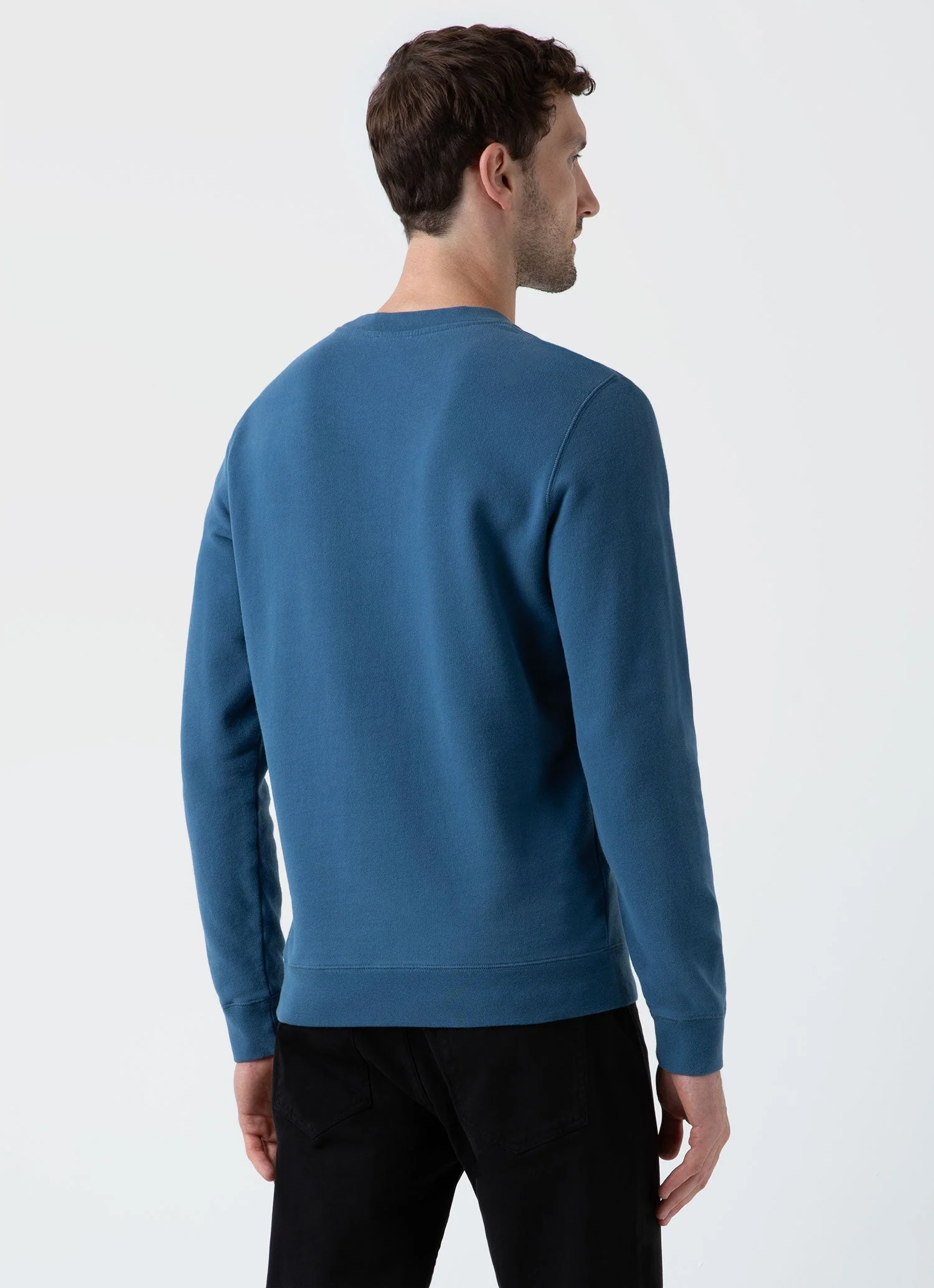 Men's Loopback Sweatshirt in Steel Blue - Image 5