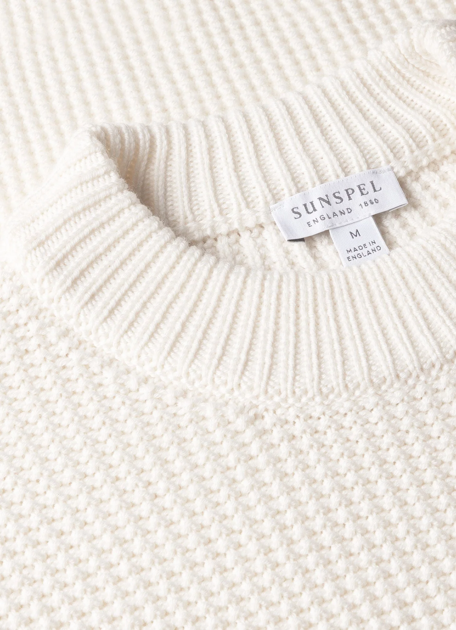 Men's Mariner Mock Neck Jumper in Ecru - Image 4