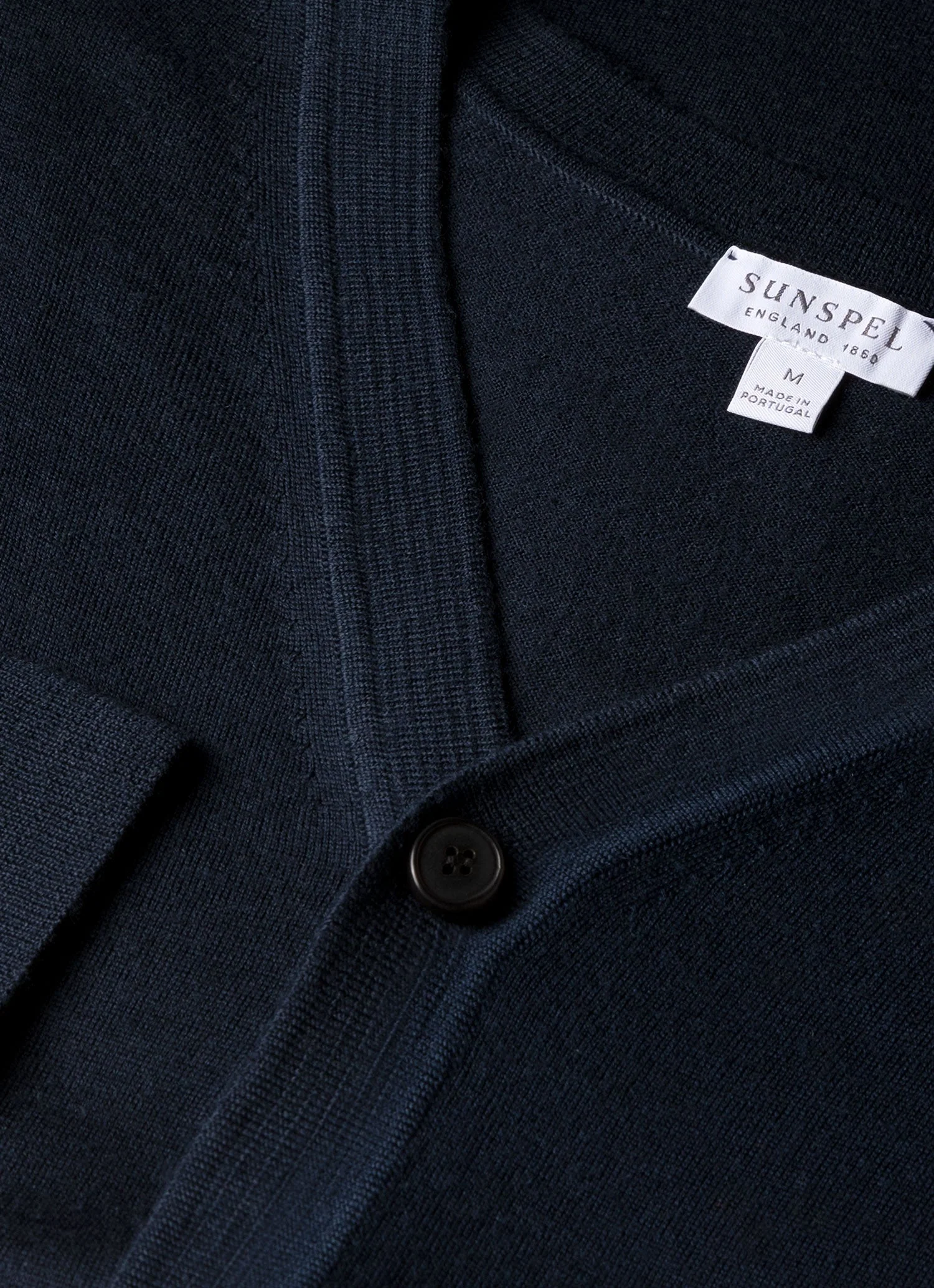 Men's Extra-Fine Merino Cardigan in Light Navy - Image 4