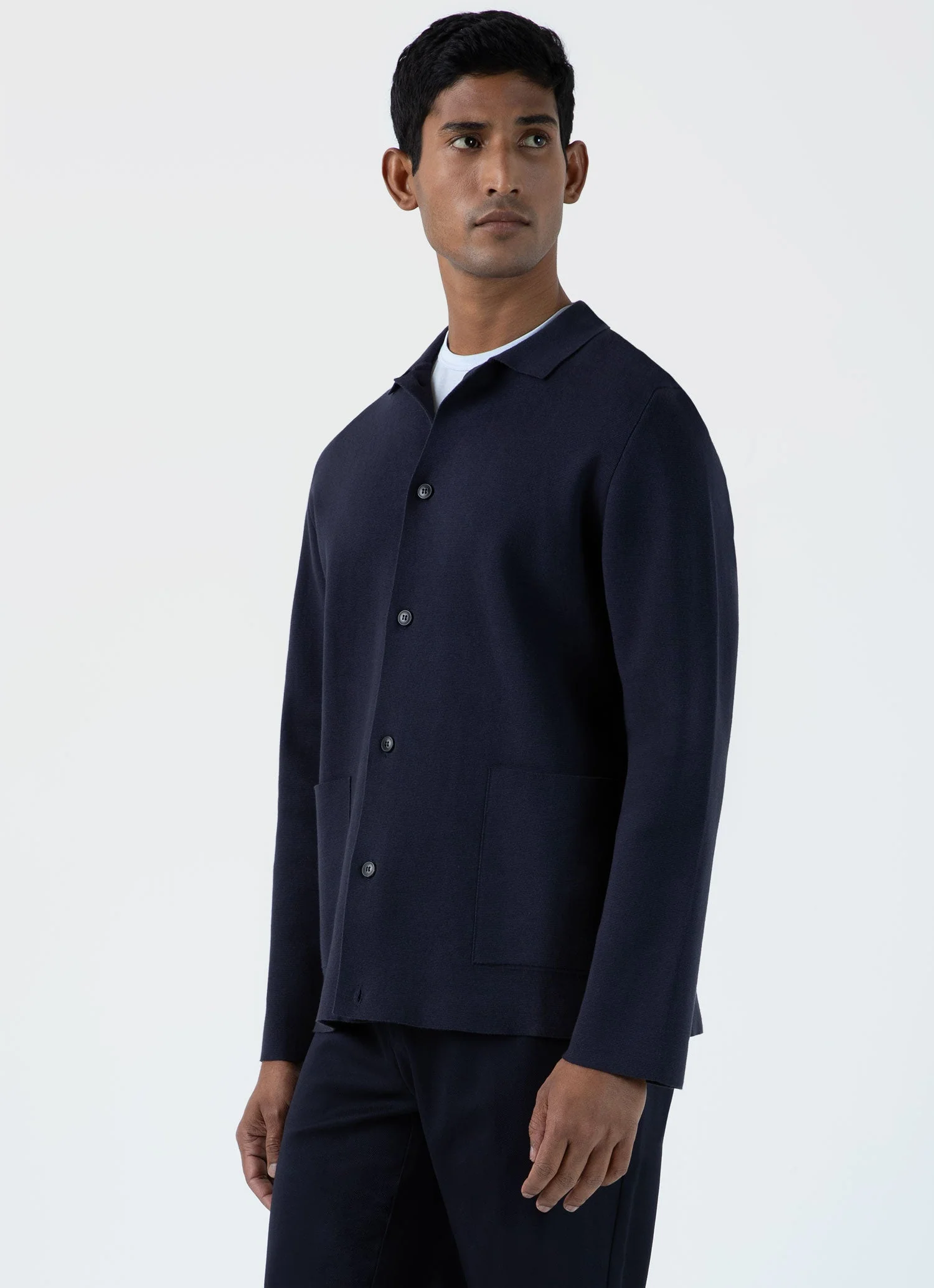 Men's Milano Knit Jacket in Navy - Image 2