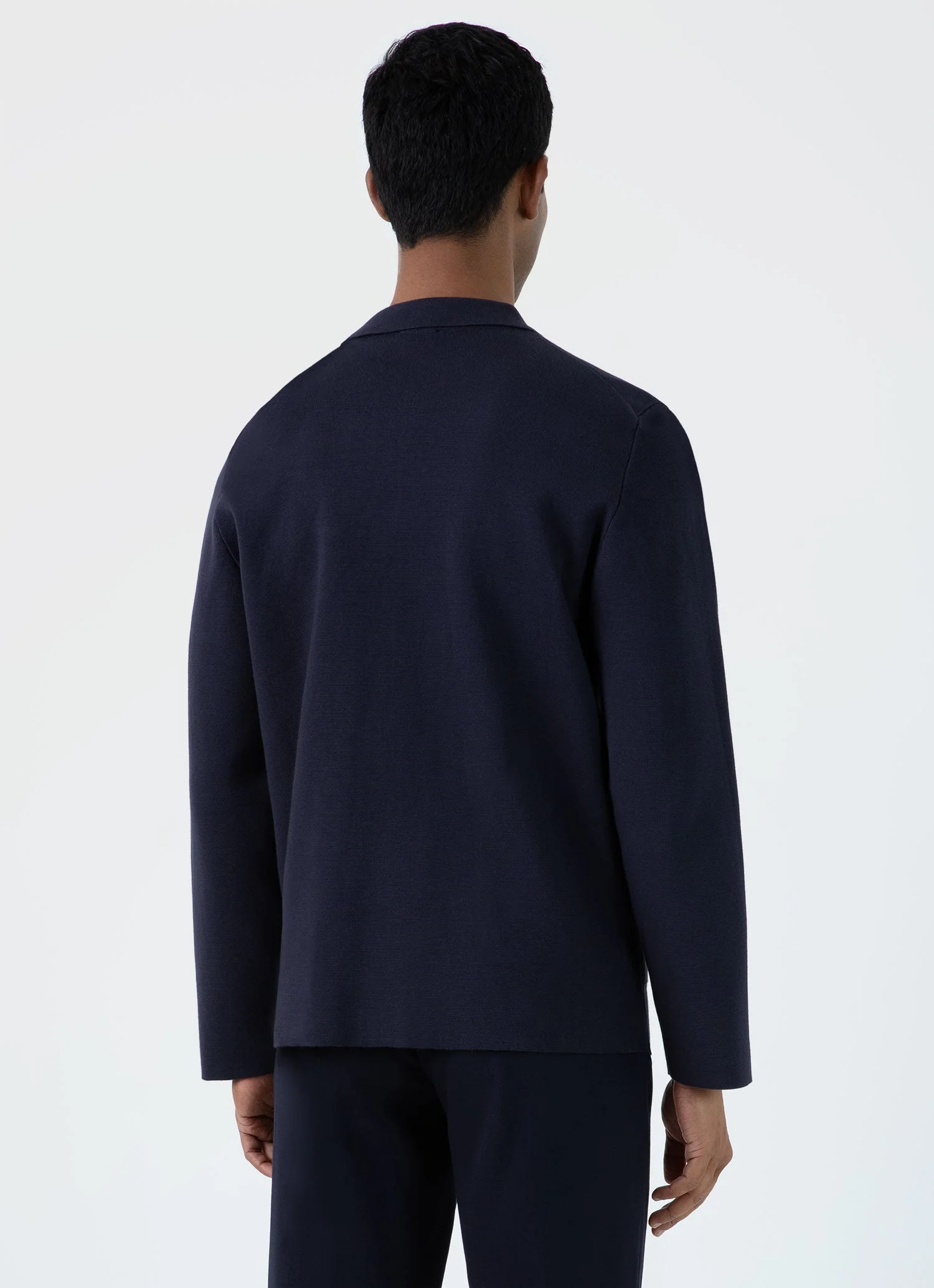 Men's Milano Knit Jacket in Navy - Image 5