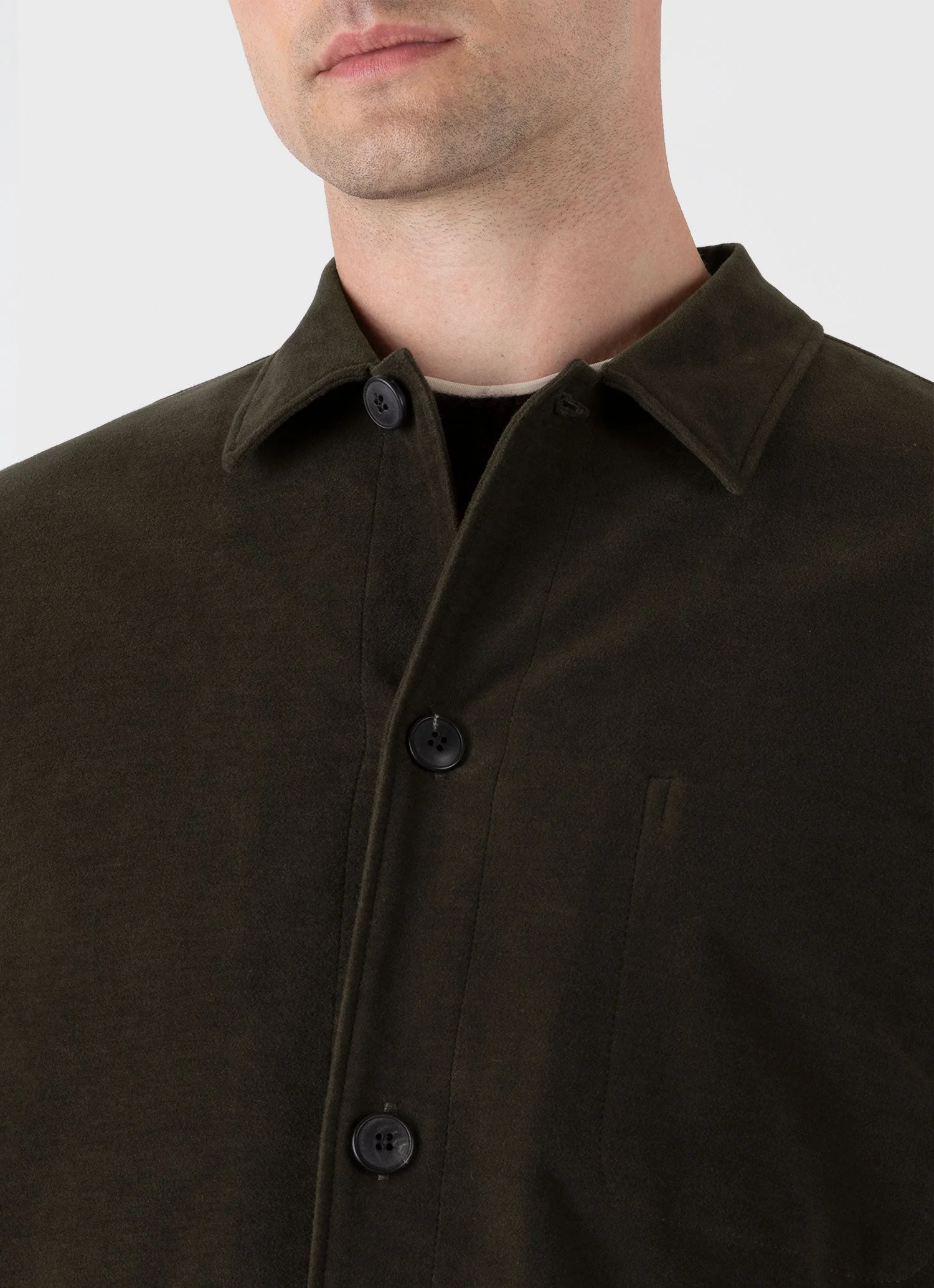 Men's Moleskin Twin Pocket Jacket in Peat - Image 6