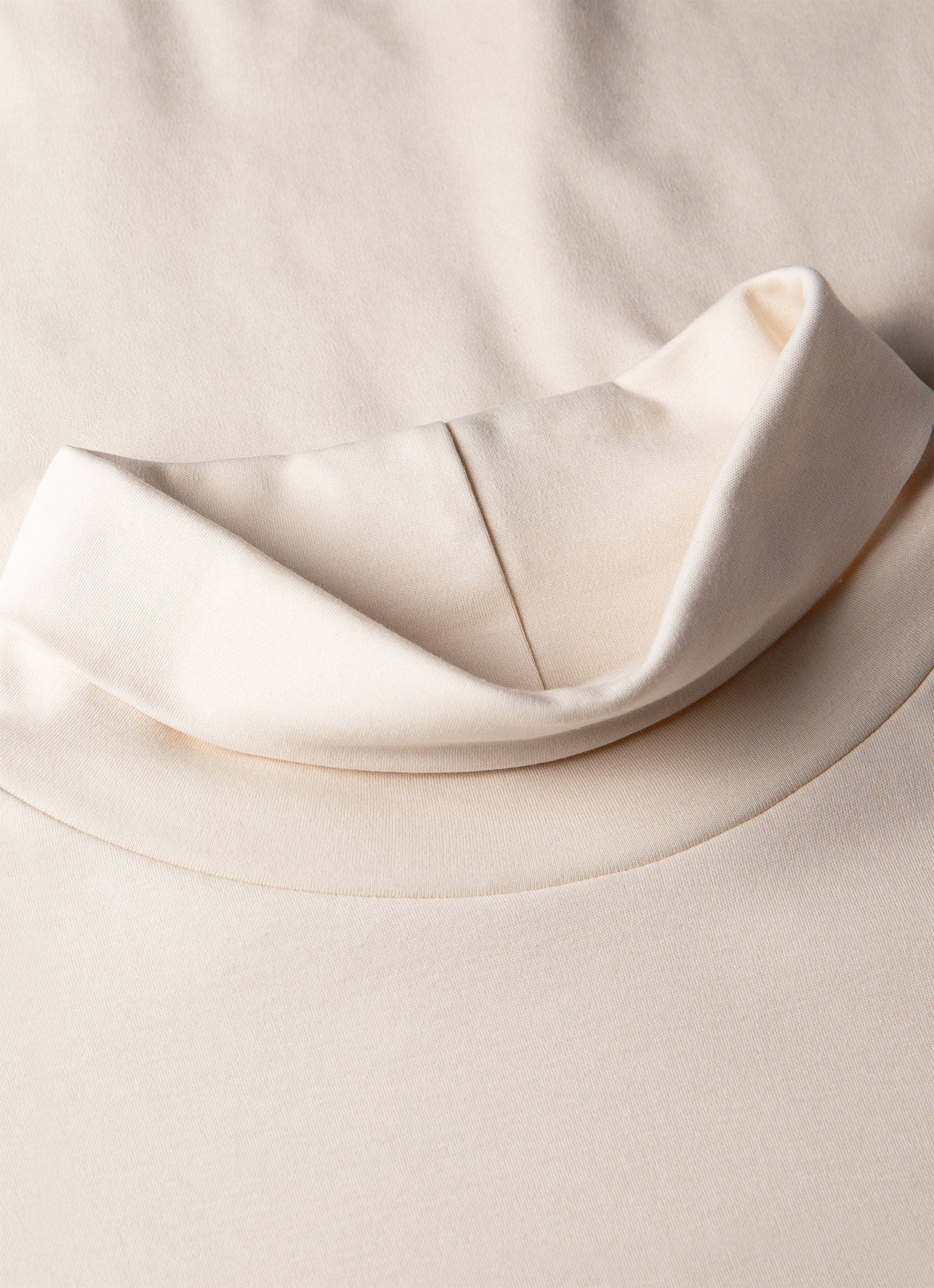 Men's Sunspel x Nigel Cabourn Carbon Brushed Roll Neck in Undyed - Image 4