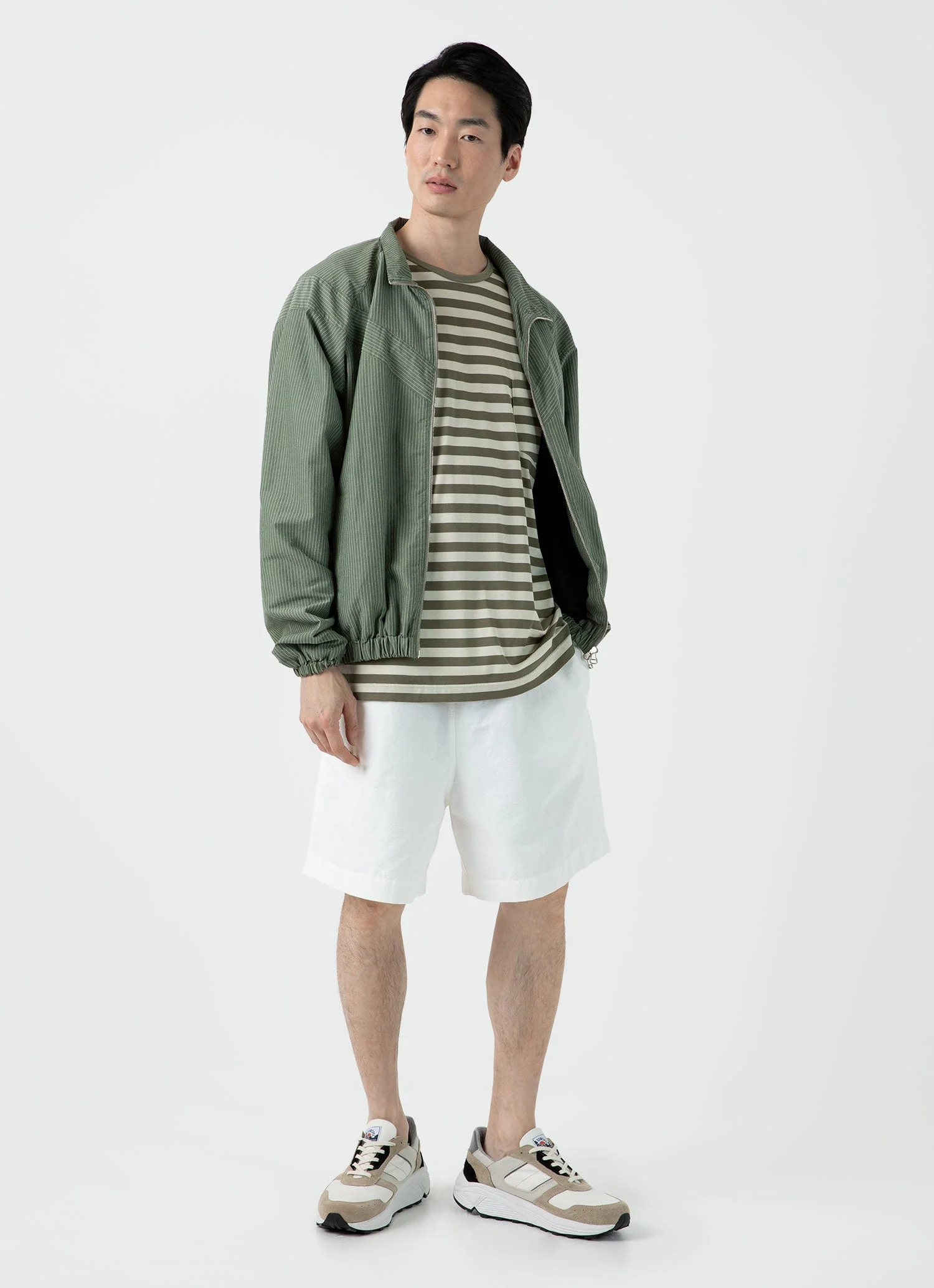 Men's Sunspel x Nigel Cabourn Ripstop Army Short in Off White - Image 3