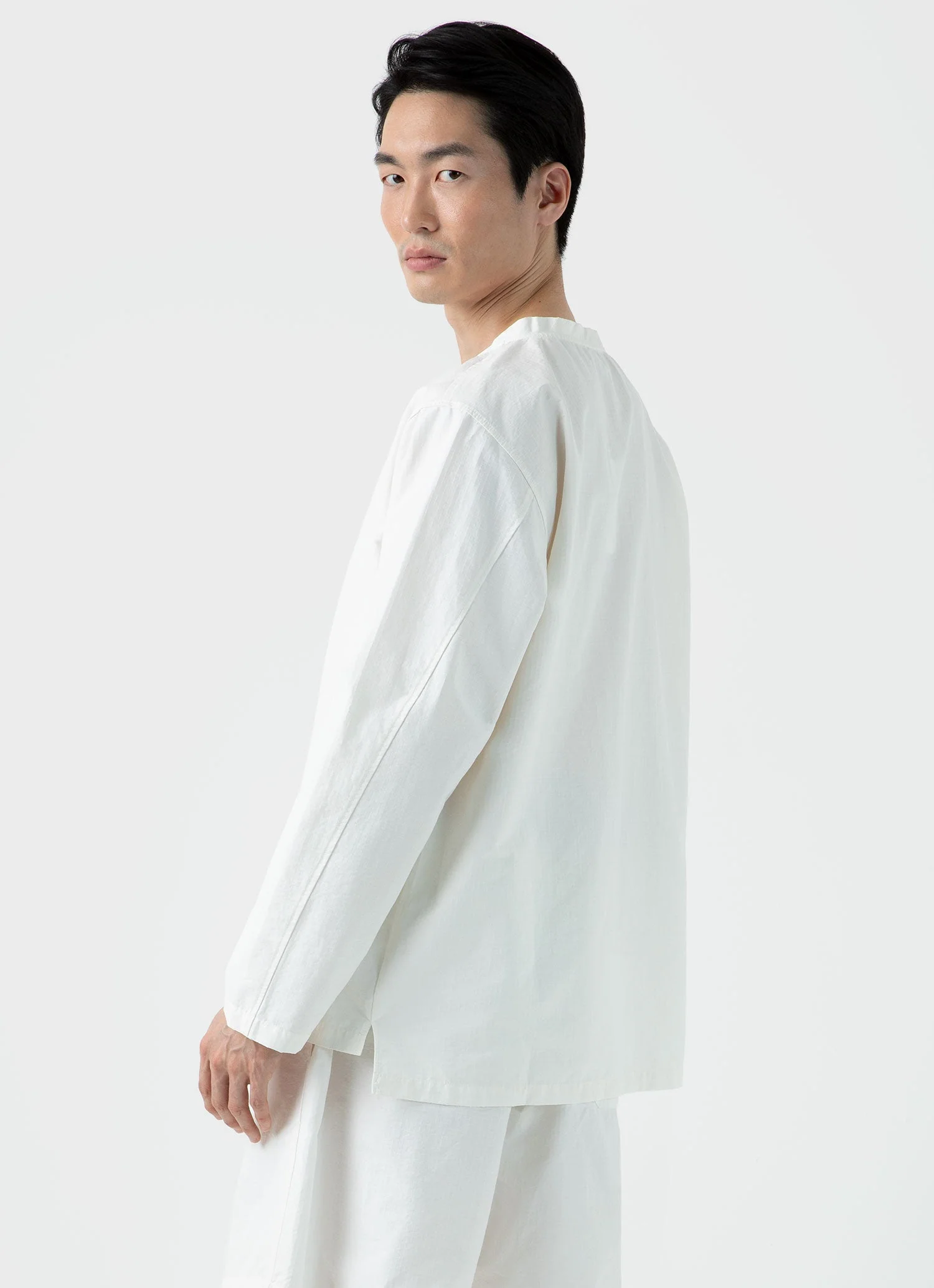 Men's Sunspel x Nigel Cabourn Ripstop Army Smock in Off White - Image 5