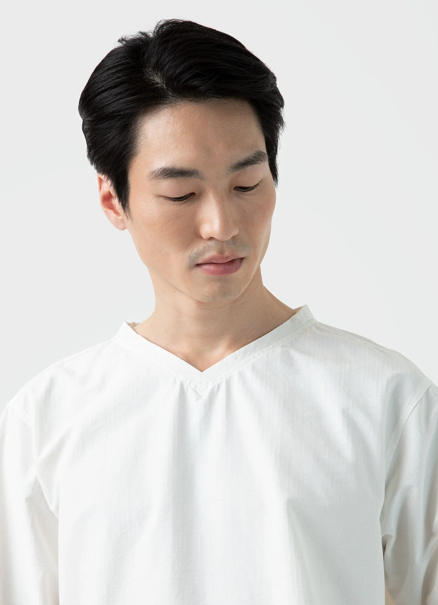 Men's Sunspel x Nigel Cabourn Ripstop Army Smock in Off White - Image 6