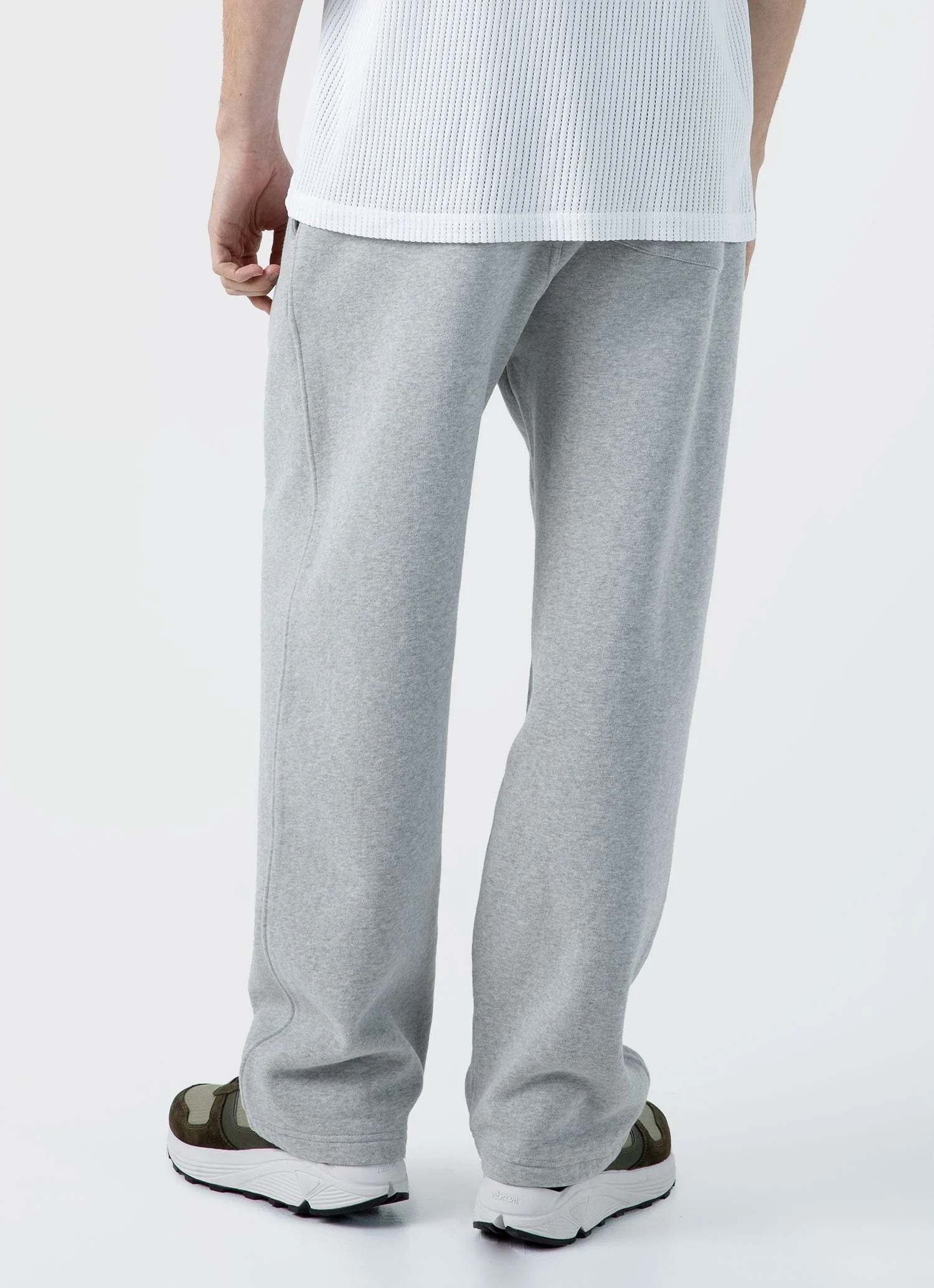 Men's Sunspel x Nigel Cabourn Sweatpant in Light Grey Melange - Image 5