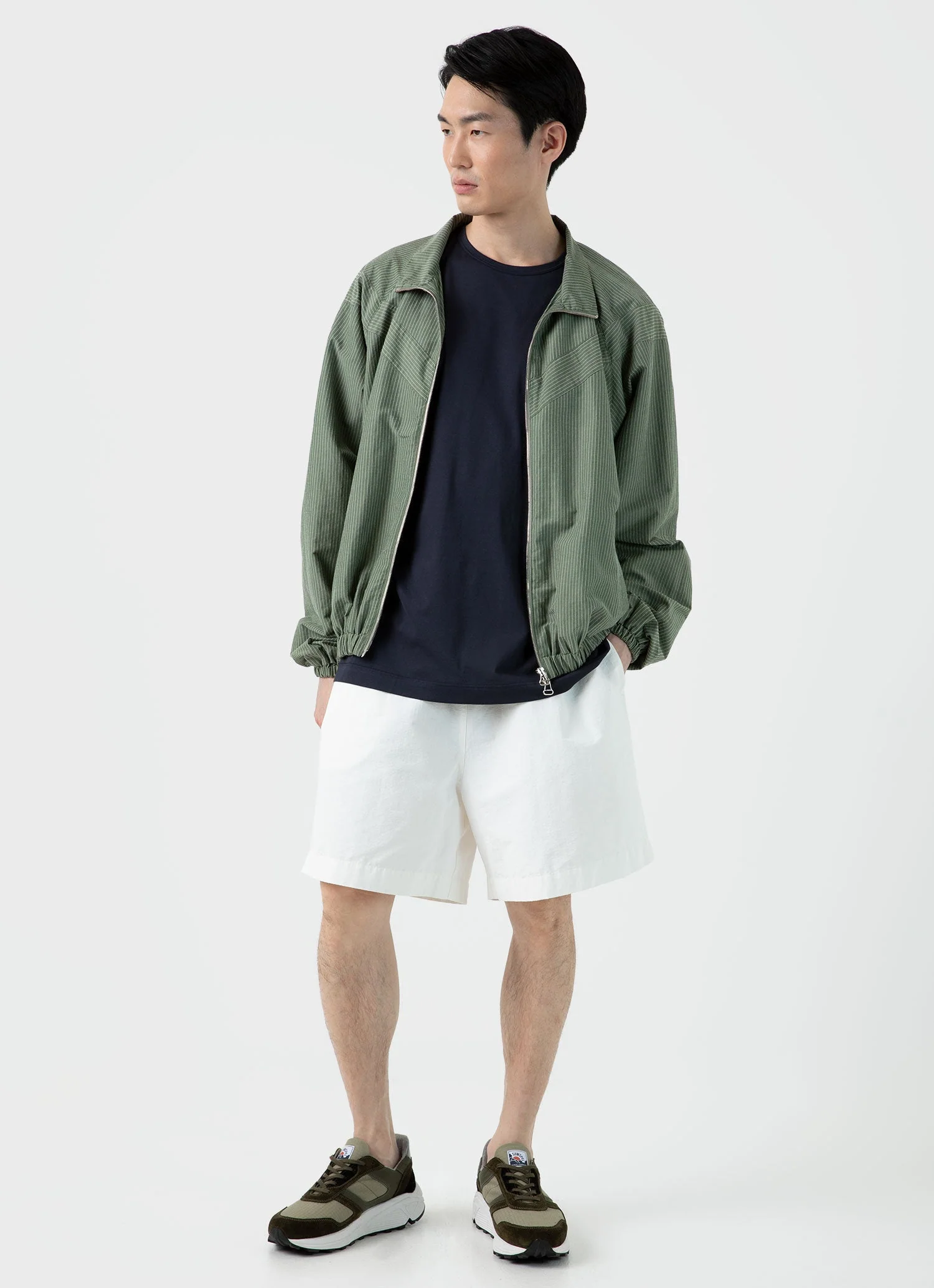 Men's Sunspel x Nigel Cabourn T-shirt in Navy - Image 3