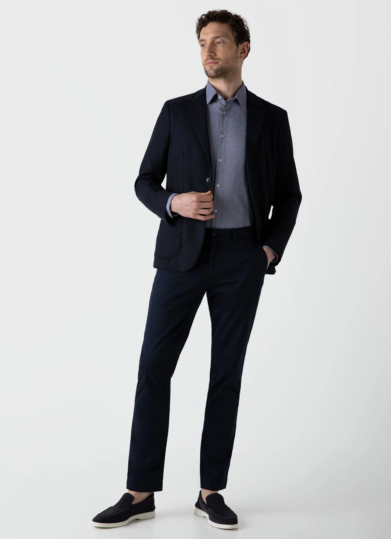 Men's Panama Blazer in Navy - Image 3
