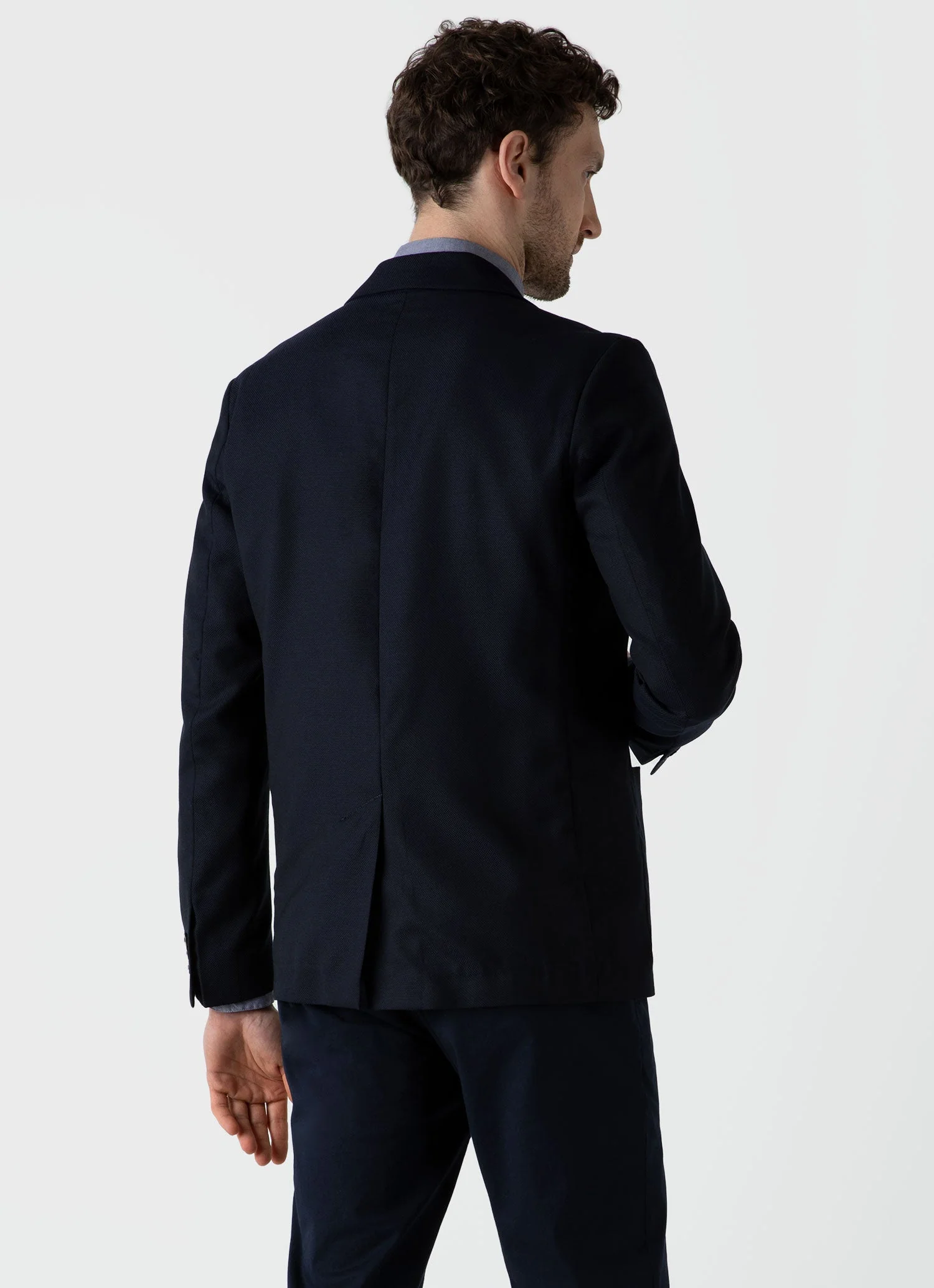 Men's Panama Blazer in Navy - Image 4