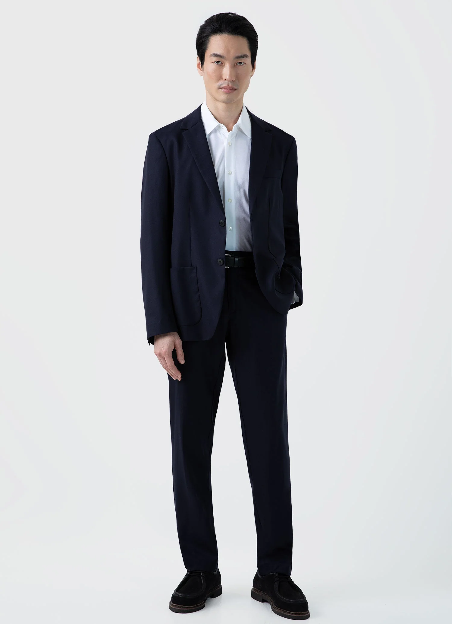 Men's Piqué Shirt in White - Image 3