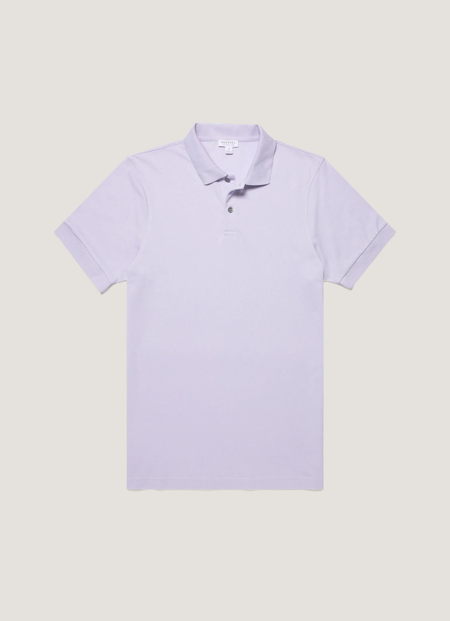 Men's Piqué Polo Shirt in Pale Lilac