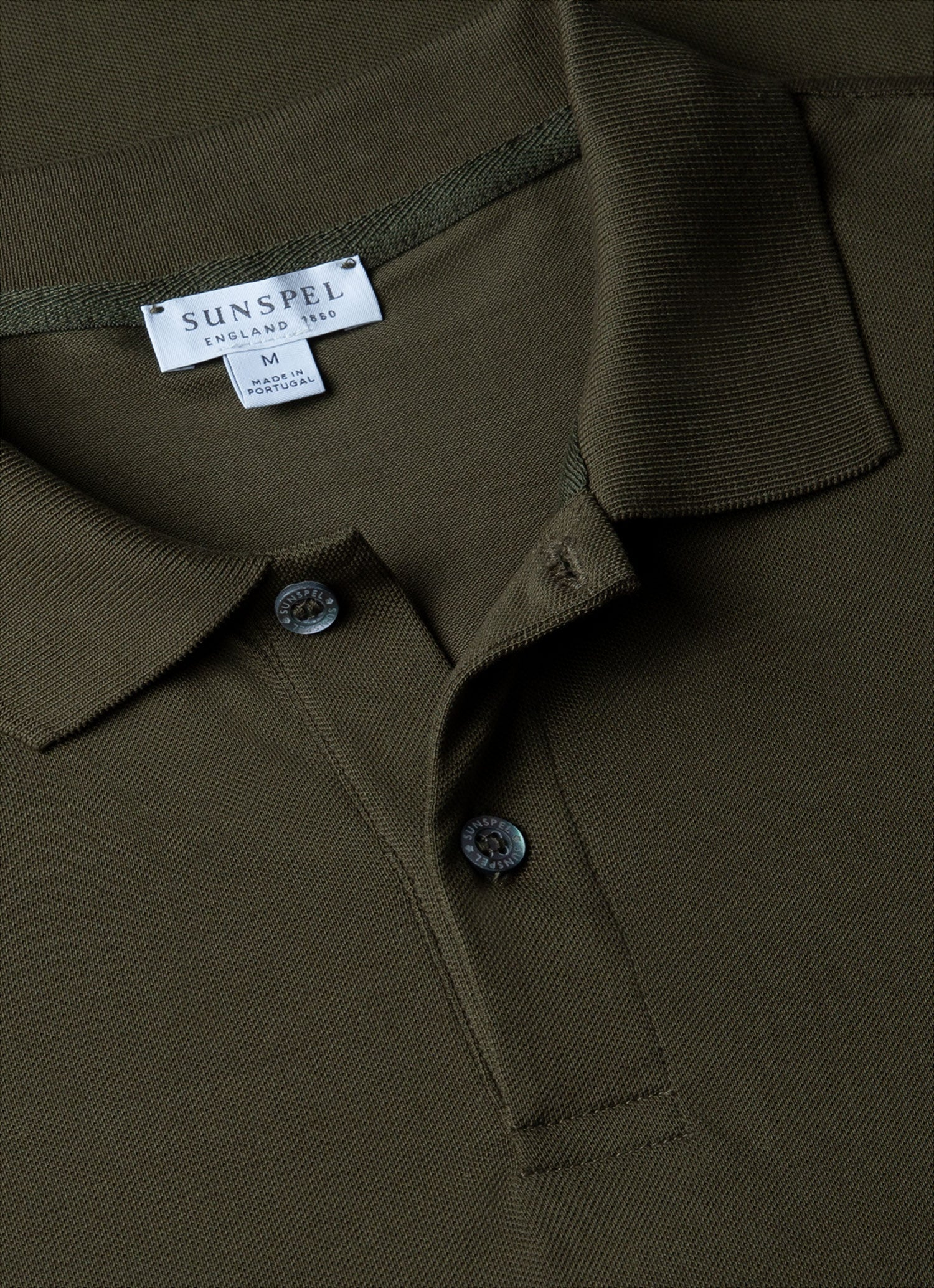 Men's Piqué Polo Shirt in Pine Green - Image 4