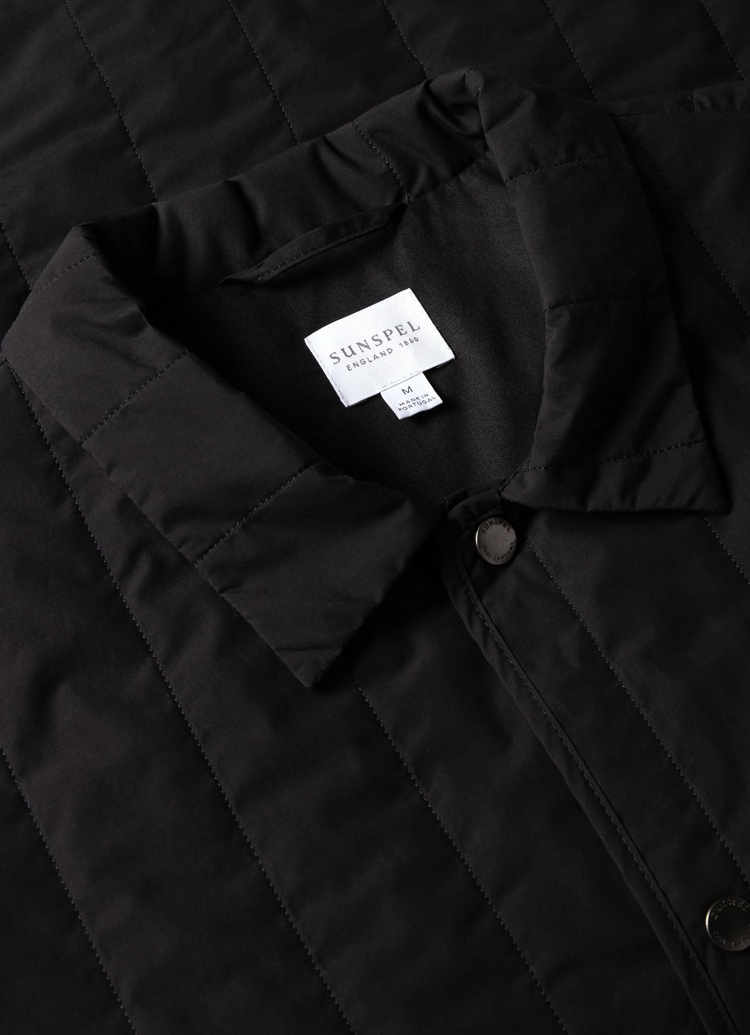 Men's Quilted Twin Pocket Jacket in Black - Image 4