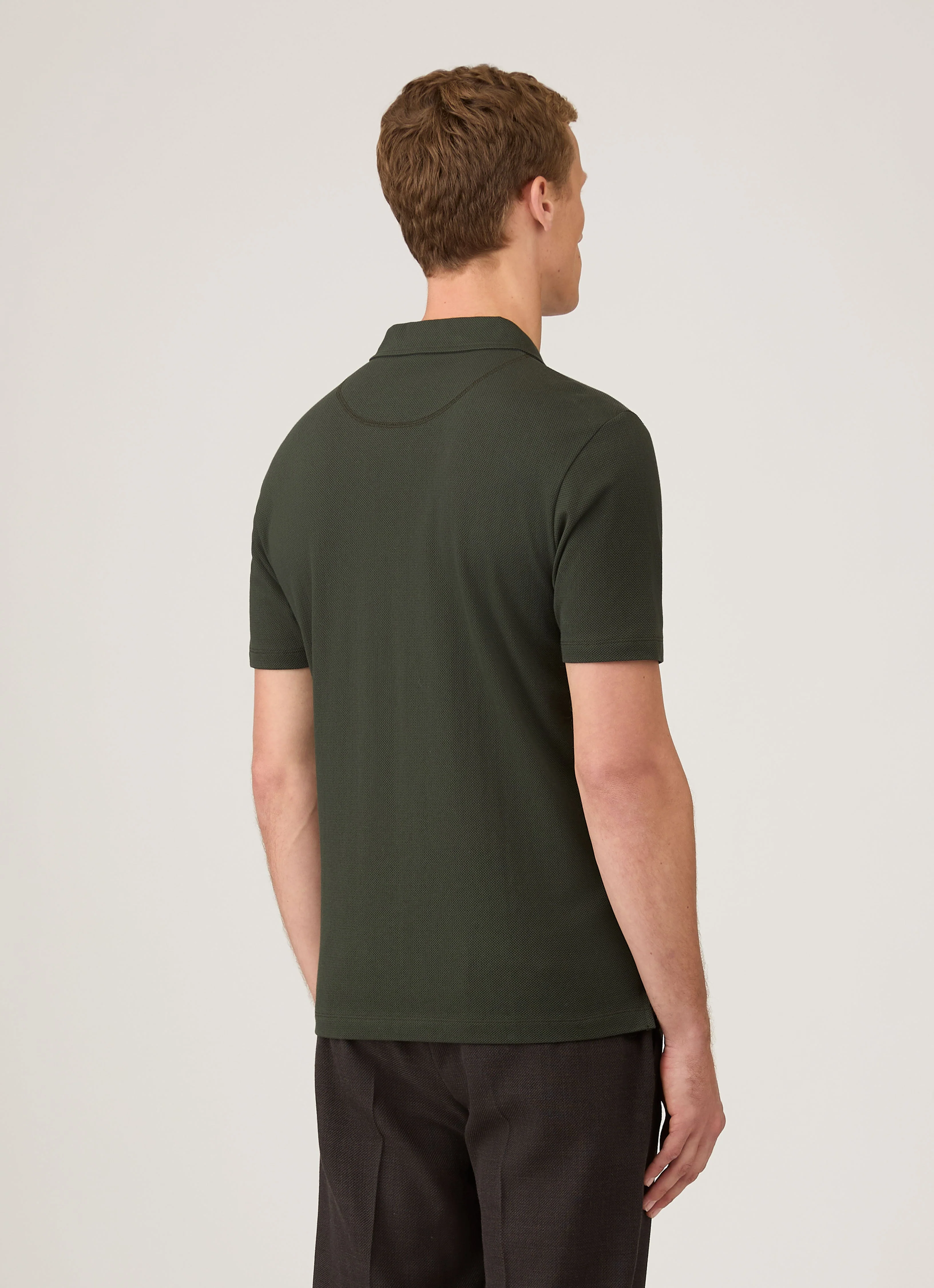 Men's Regular Fit Riviera Polo Shirt in Dark Green - Image 5