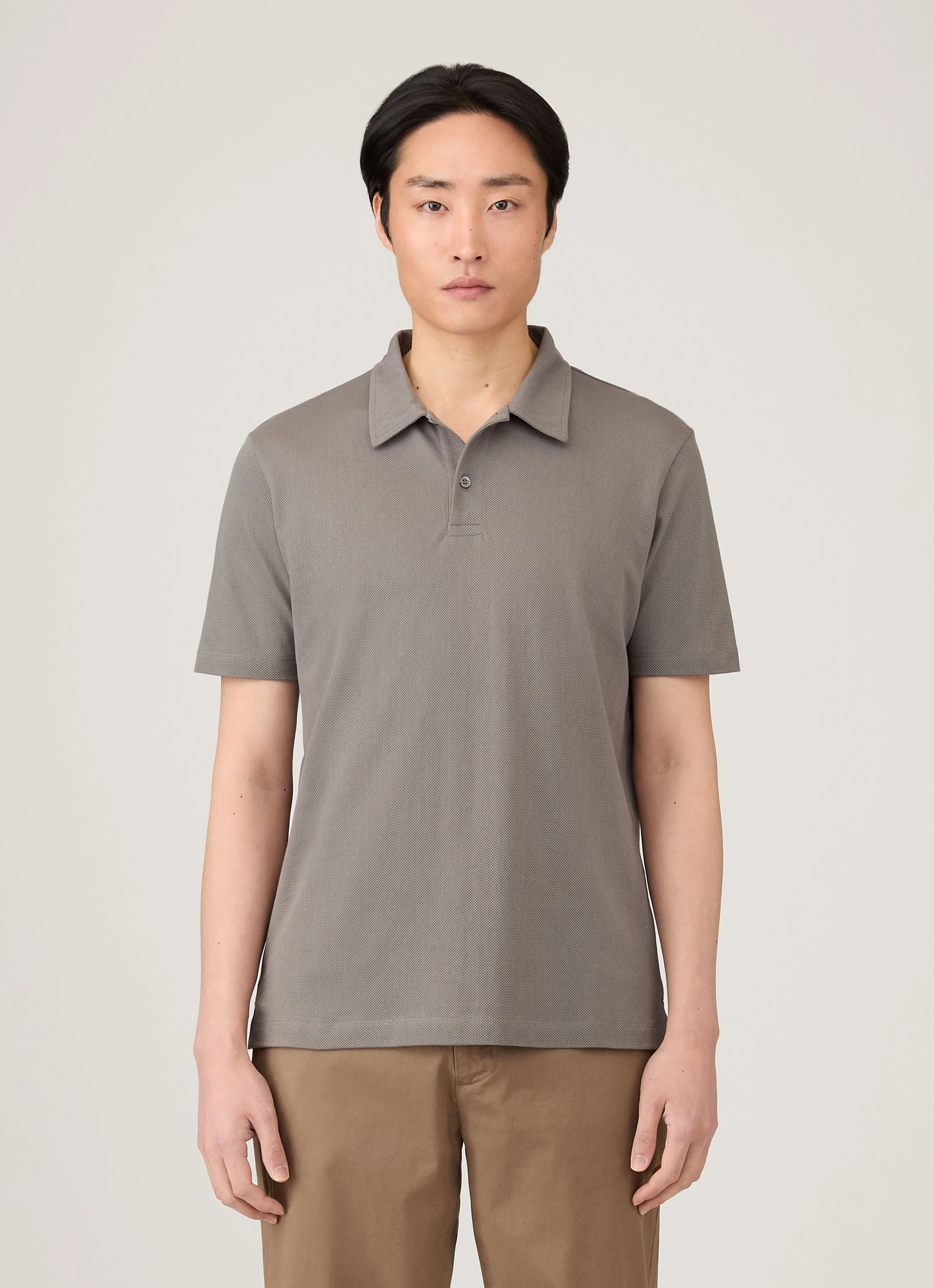Men's Regular Fit Riviera Polo Shirt in Iron Grey - Image 2