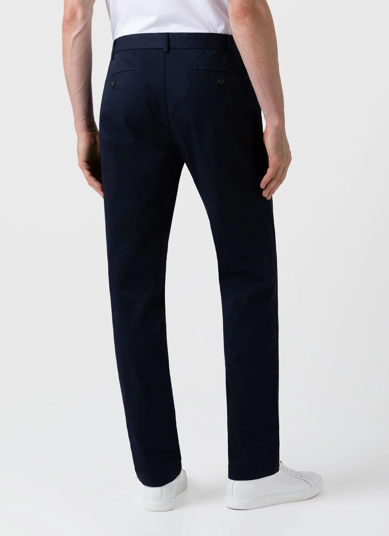 Men's Regular Fit Stretch Chino in Navy - Image 5