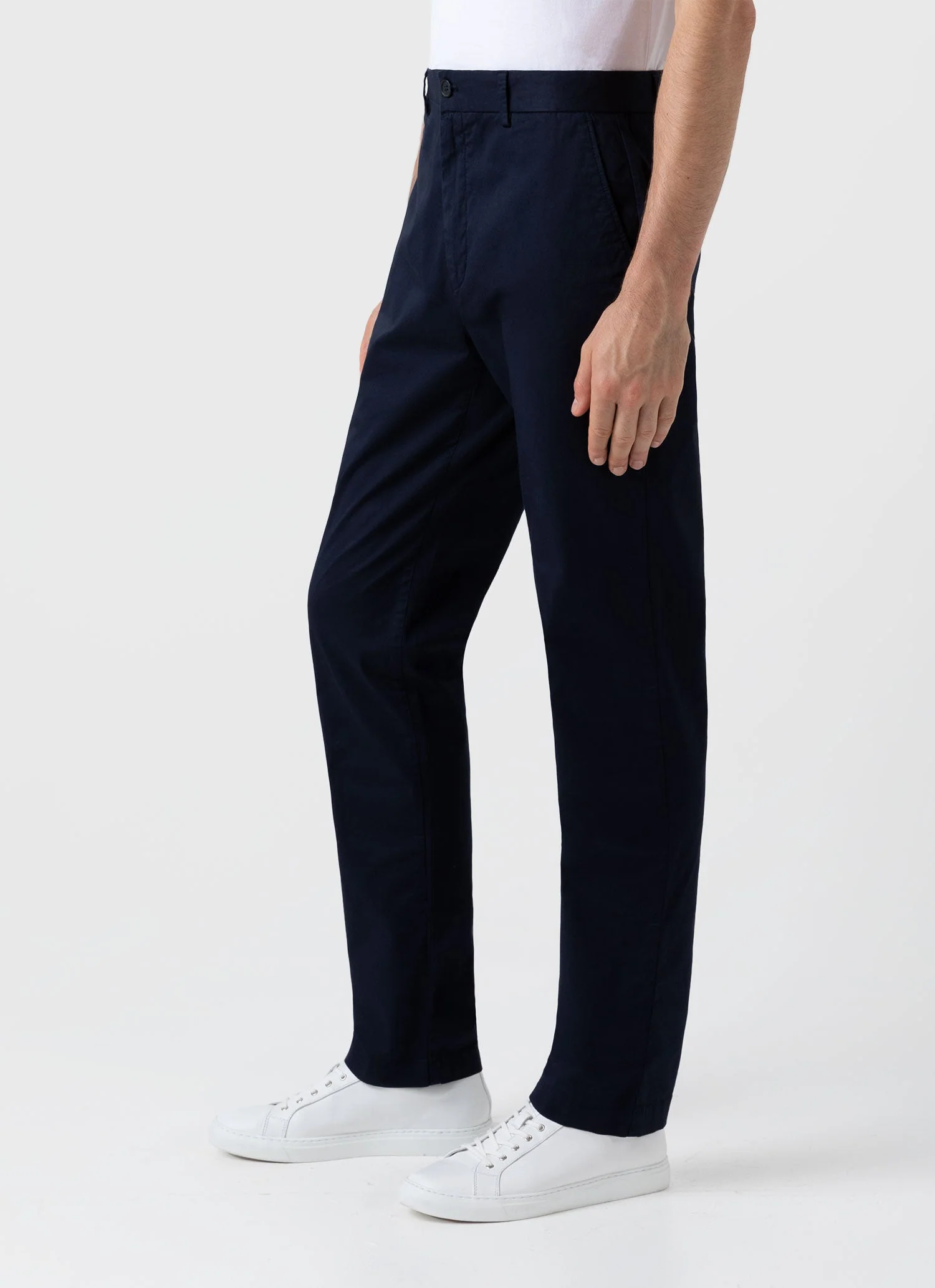 Men's Regular Fit Stretch Chino in Navy - Image 6