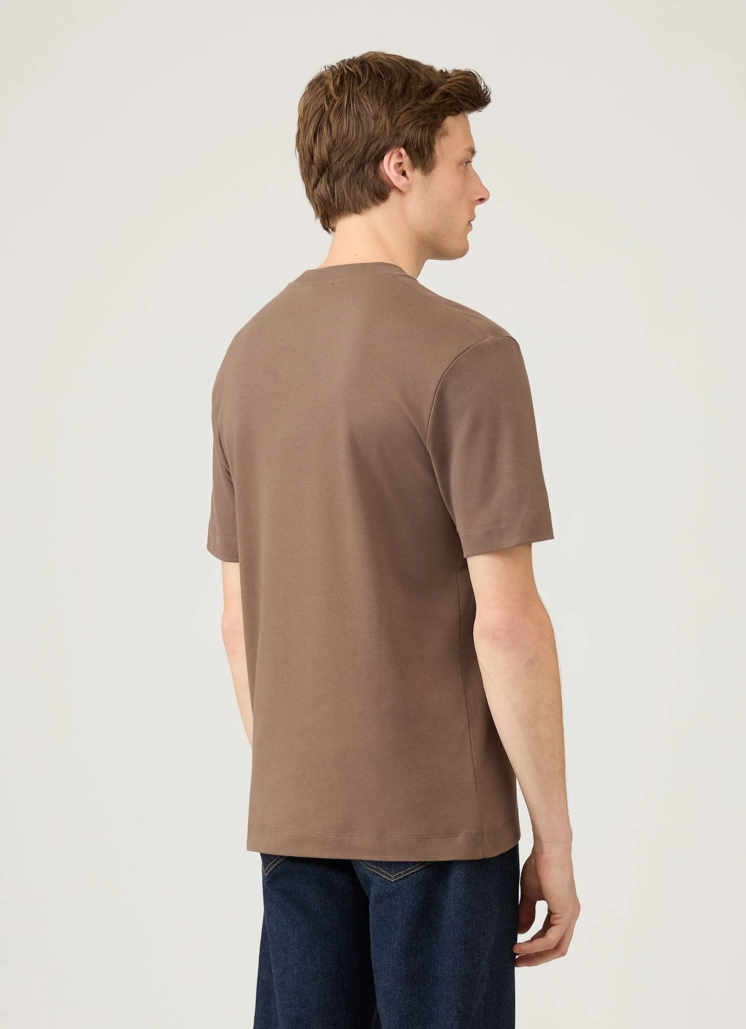 Men's Relaxed Fit Heavyweight T-shirt in Bark - Image 5