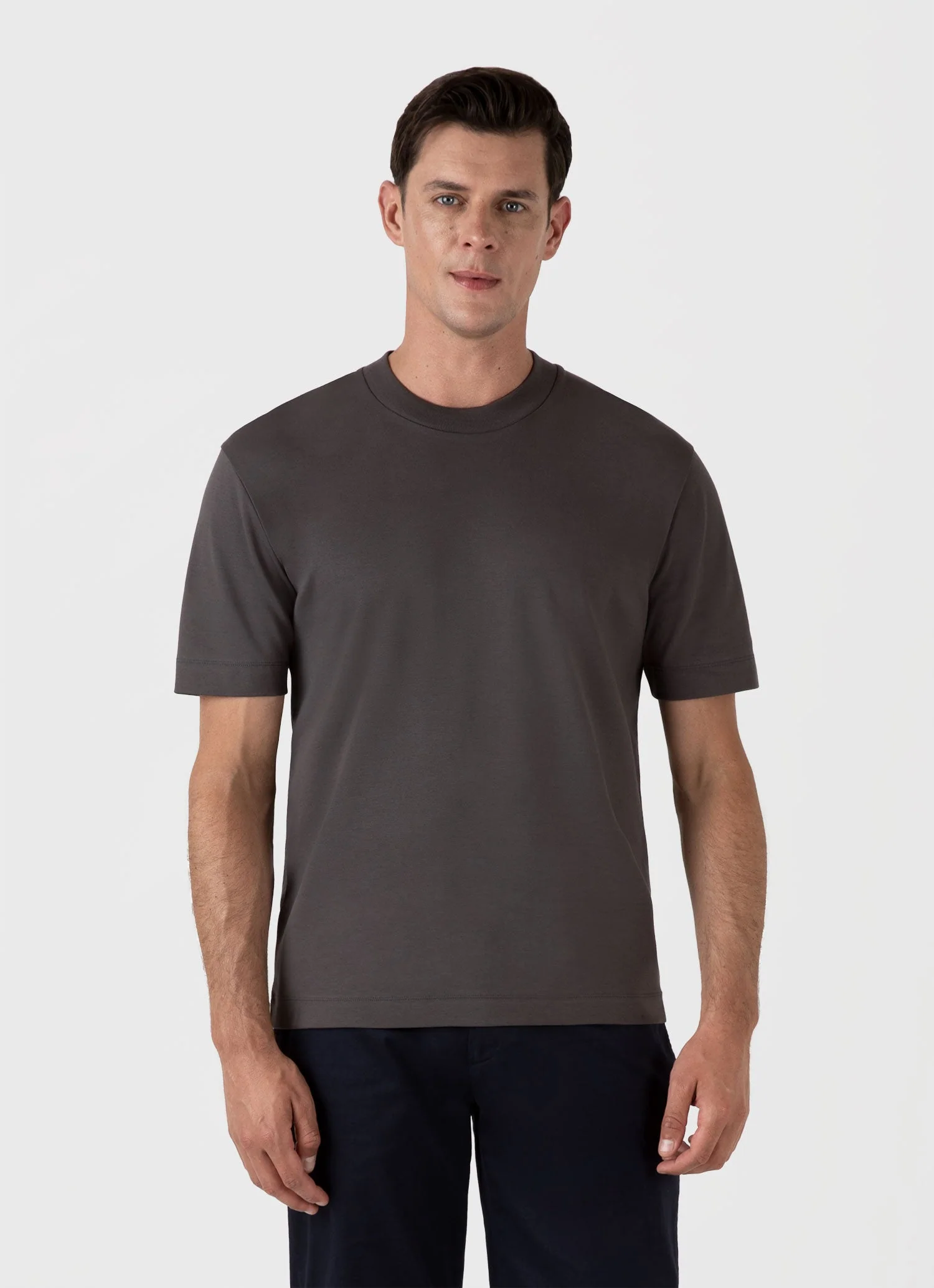 Men's Relaxed Fit Heavyweight T-shirt in Charcoal - Image 2
