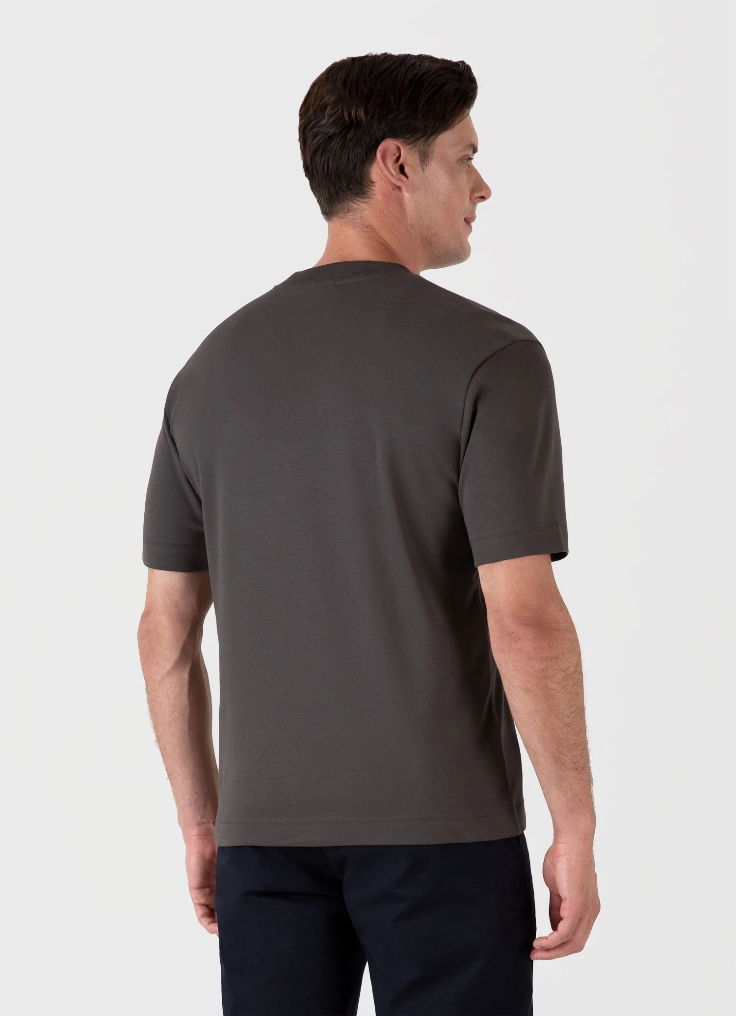 Men's Relaxed Fit Heavyweight T-shirt in Charcoal - Image 5