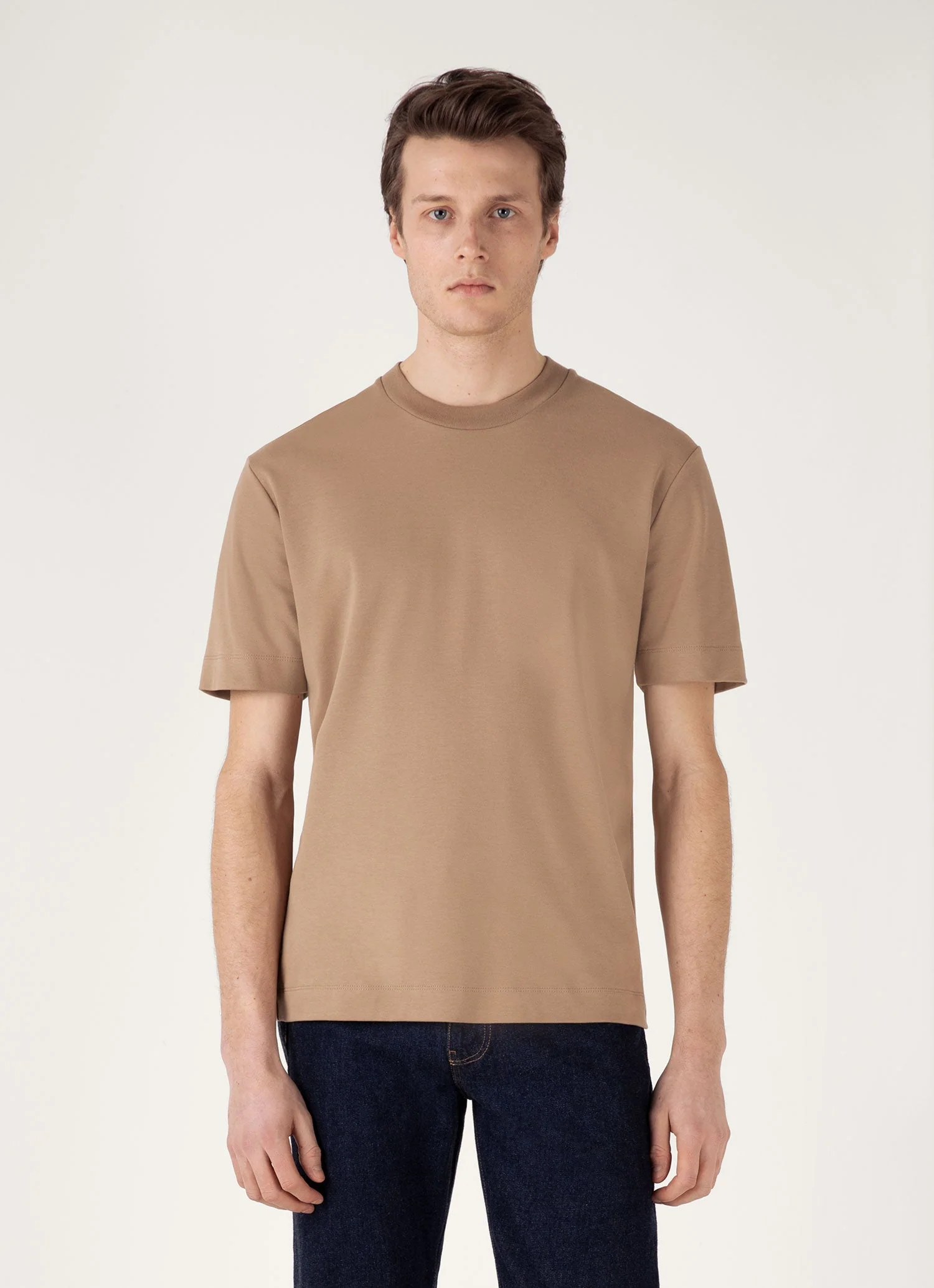 Men's Relaxed Fit Heavyweight T-shirt in Dune - Image 2