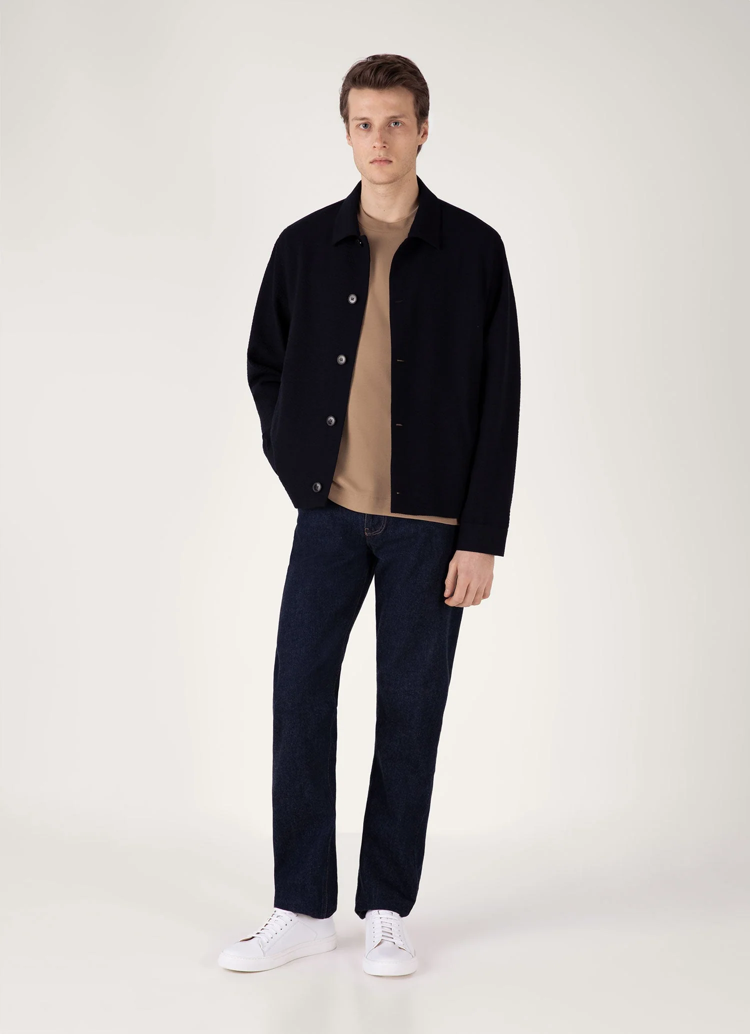 Men's Relaxed Fit Heavyweight T-shirt in Dune - Image 3
