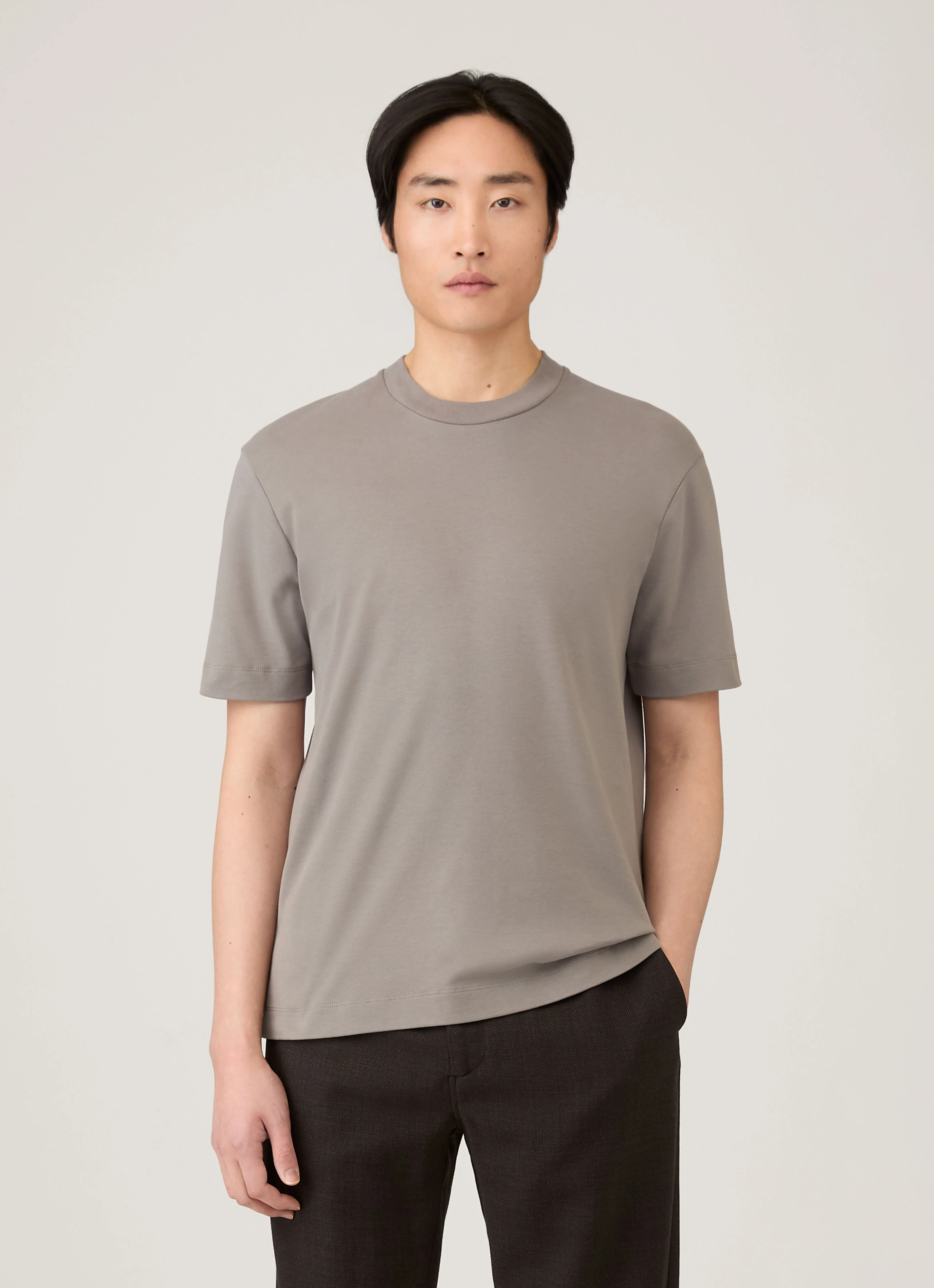 Men's Relaxed Fit Heavyweight T-shirt in Iron Grey - Image 2