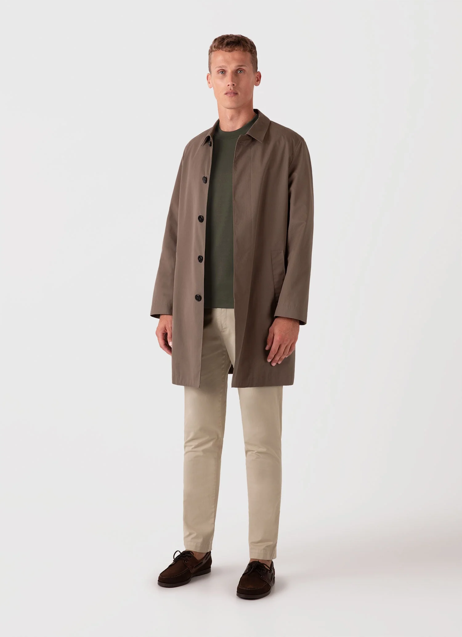 Men's Relaxed Fit Heavyweight T-shirt in Khaki - Image 3