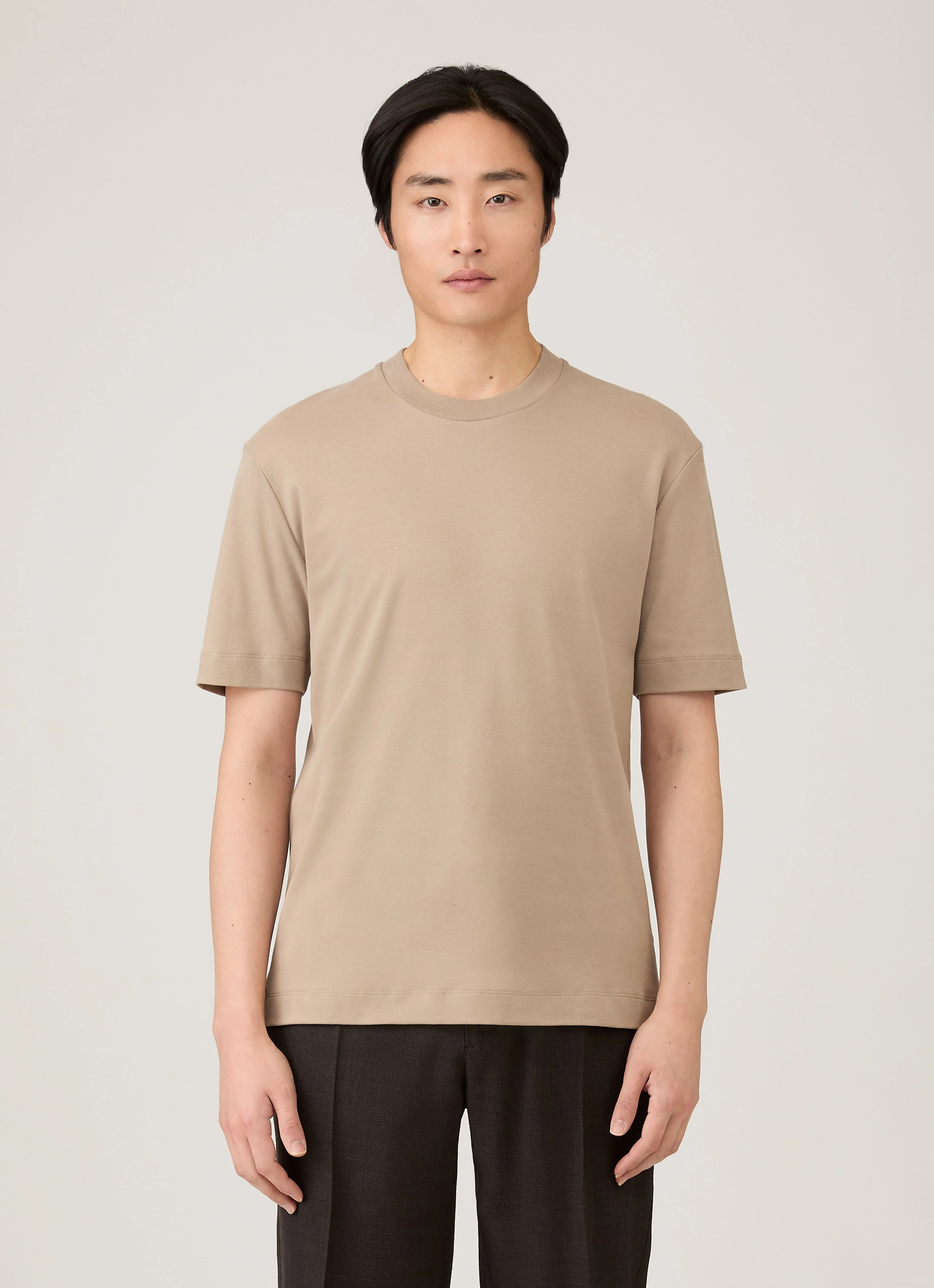 Men's Relaxed Fit Heavyweight T-shirt in Mink - Image 2