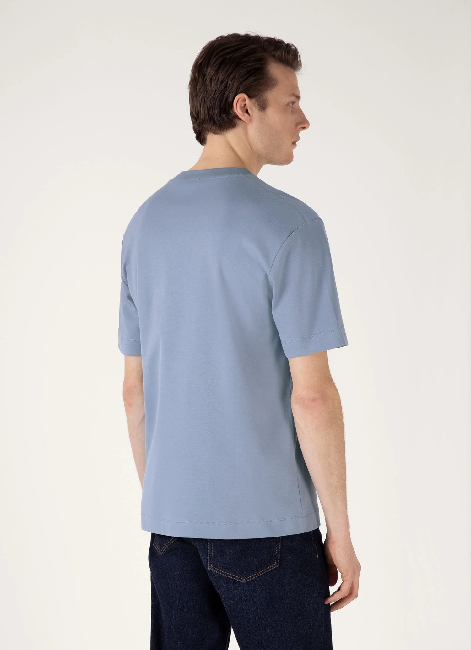 Men's Relaxed Fit Heavyweight T-shirt in Vintage Blue - Image 5