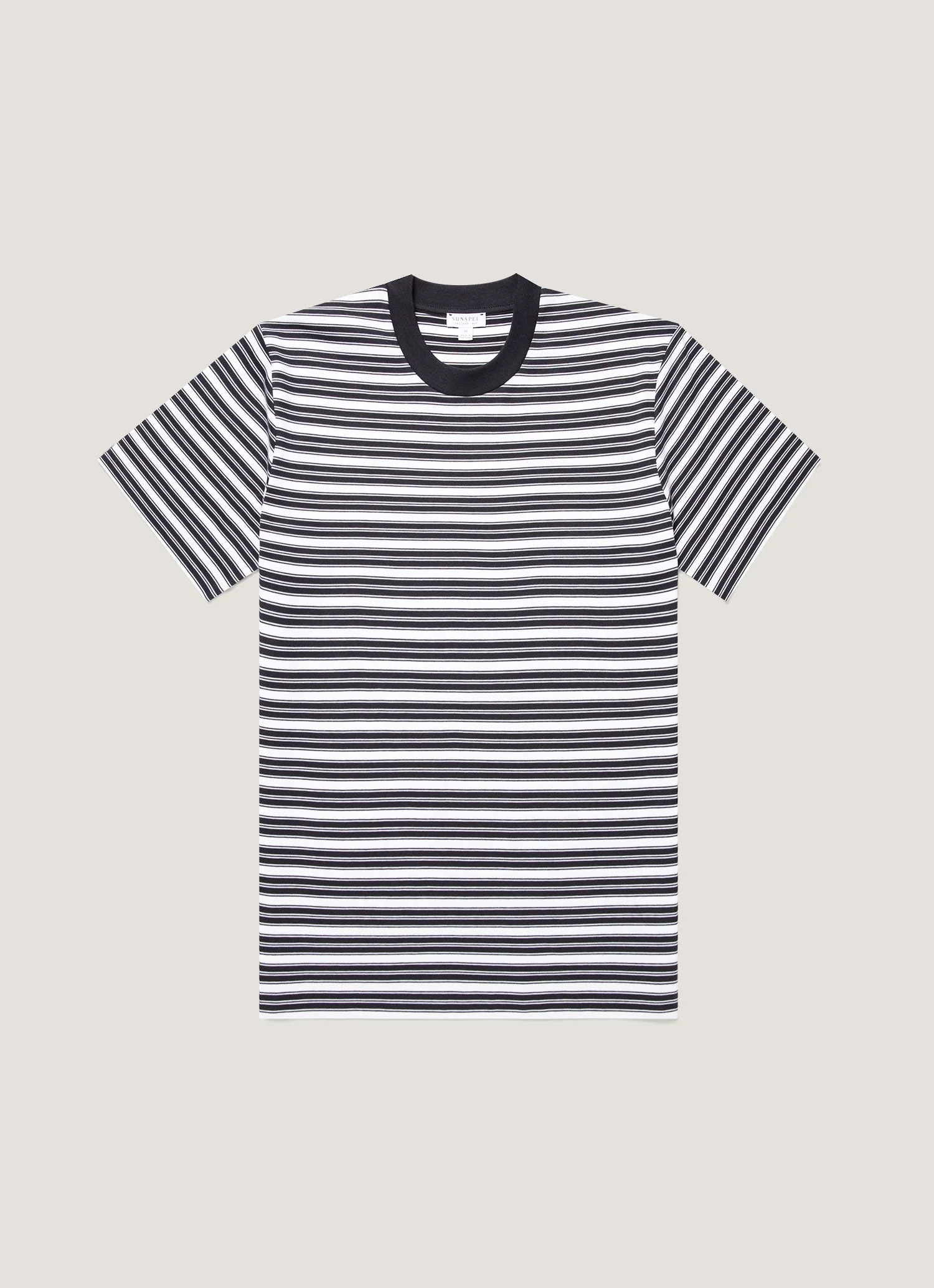 Men's Relaxed Fit Heavyweight T-shirt in White/Navy