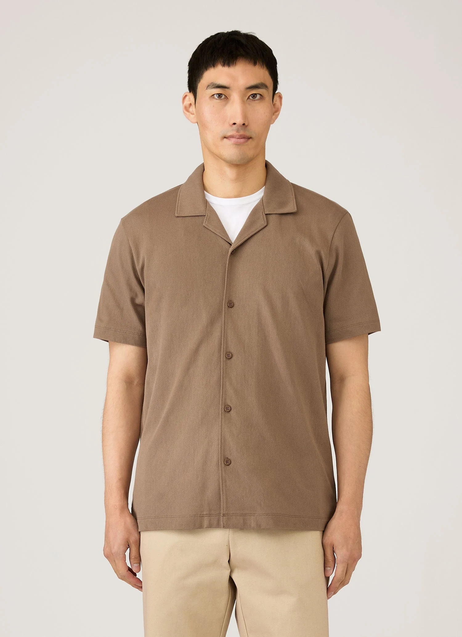 Men's Riviera Camp Collar Shirt in Dark Cedar - Image 2