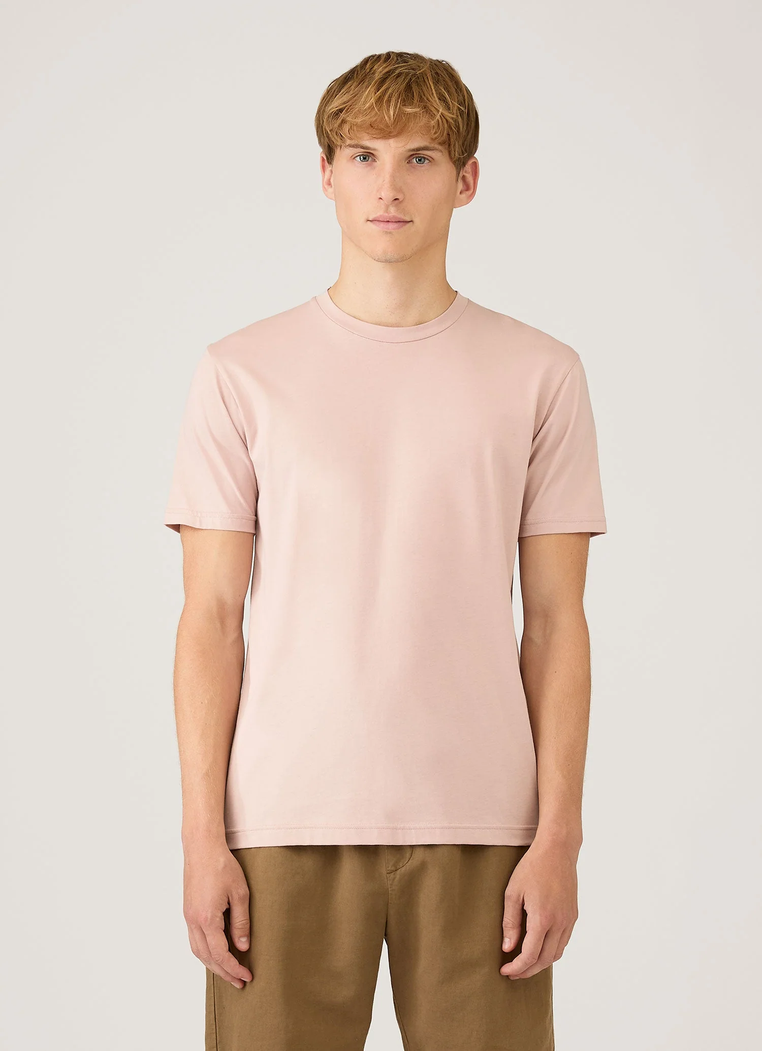 Men's Riviera Midweight T‑shirt in Pale Pink - Image 2