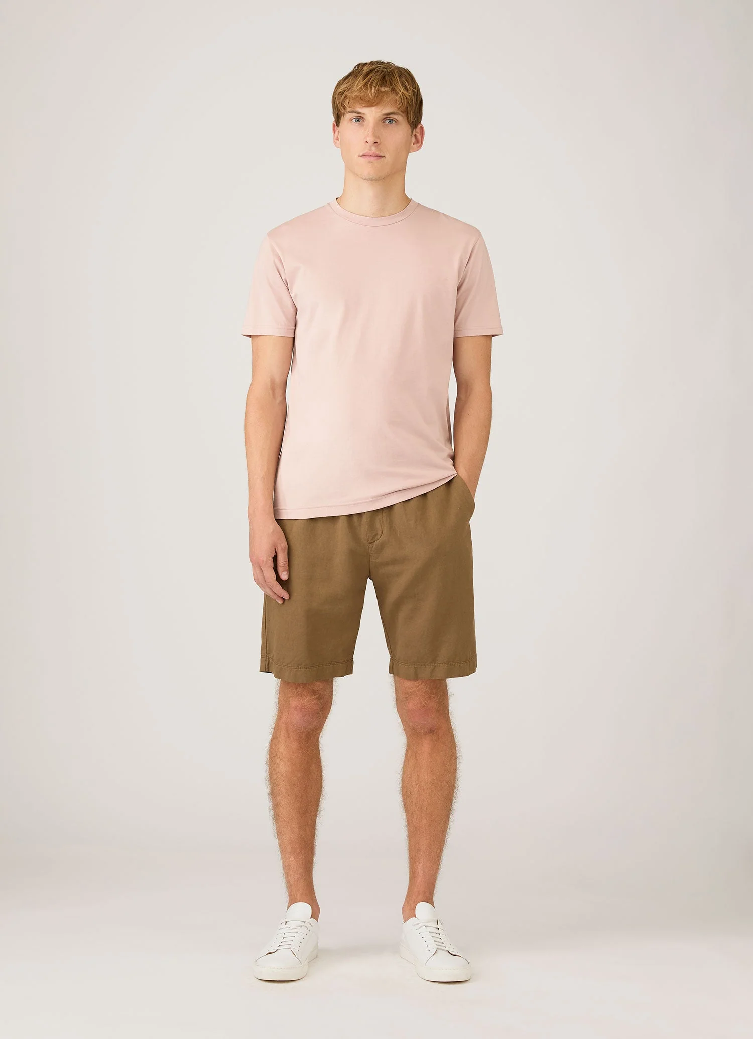 Men's Riviera Midweight T‑shirt in Pale Pink - Image 3