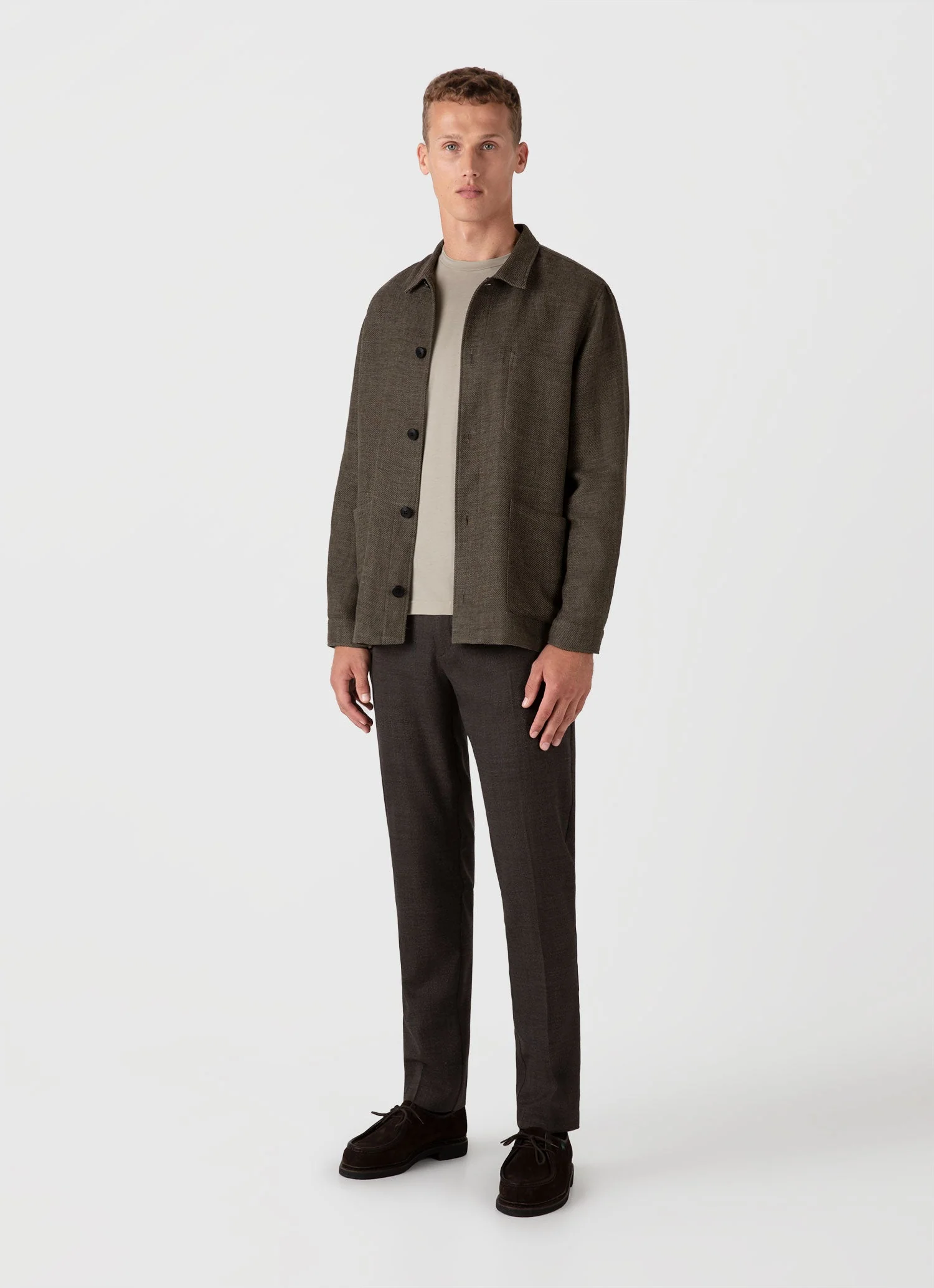 Men's Riviera Midweight T-shirt in Ash Grey - Image 3
