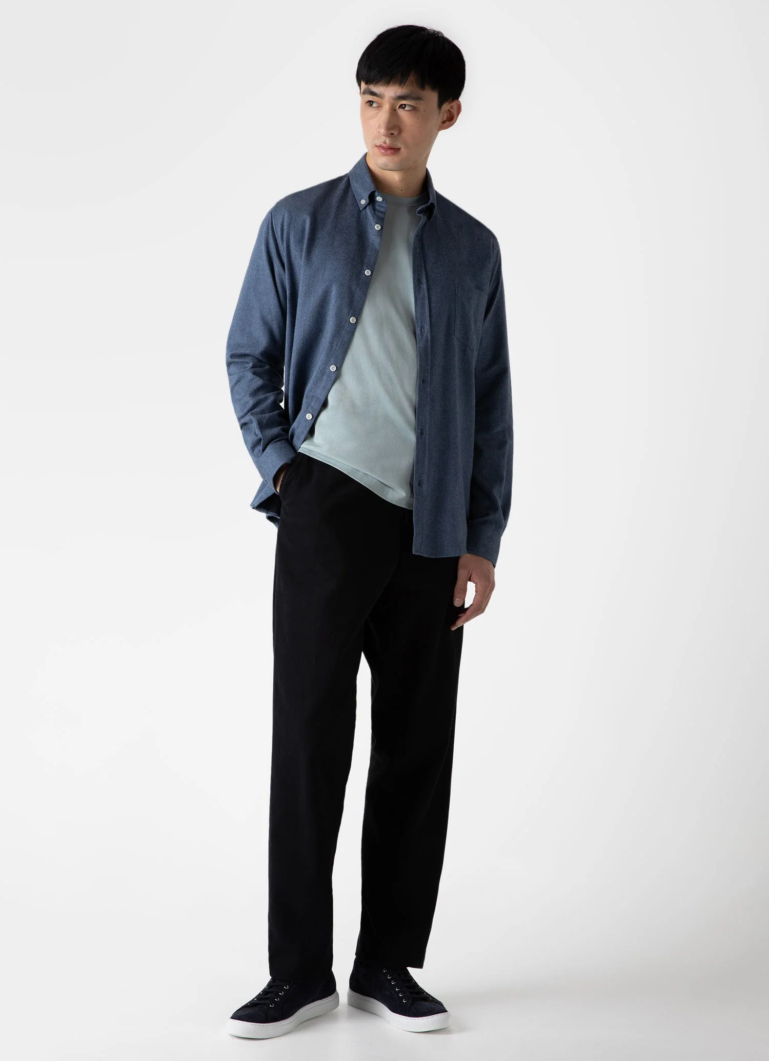 Men's Riviera Midweight T-shirt in Blue Sage - Image 3