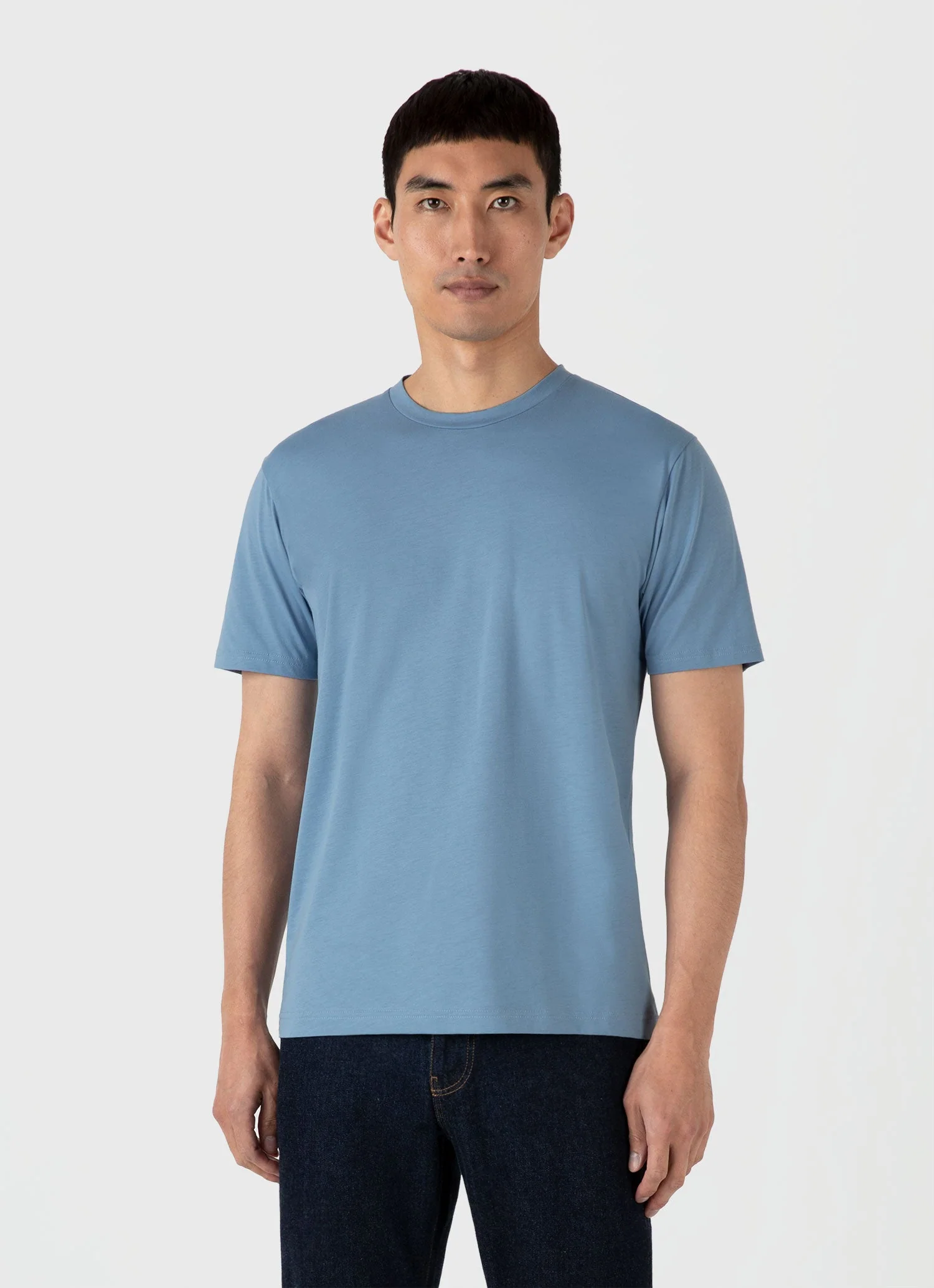 Men's Riviera Midweight T-shirt in Como Blue - Image 2