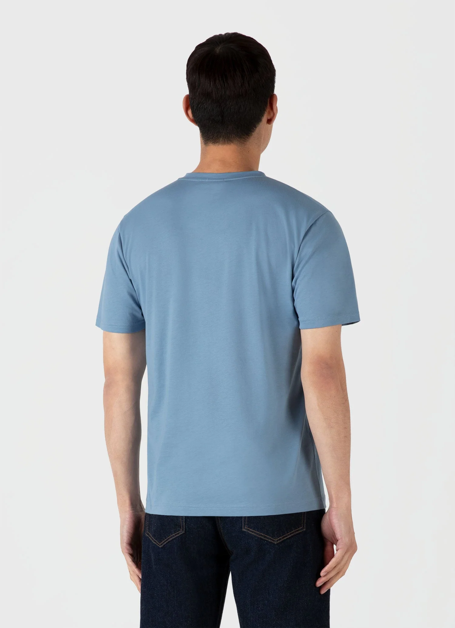 Men's Riviera Midweight T-shirt in Como Blue - Image 5