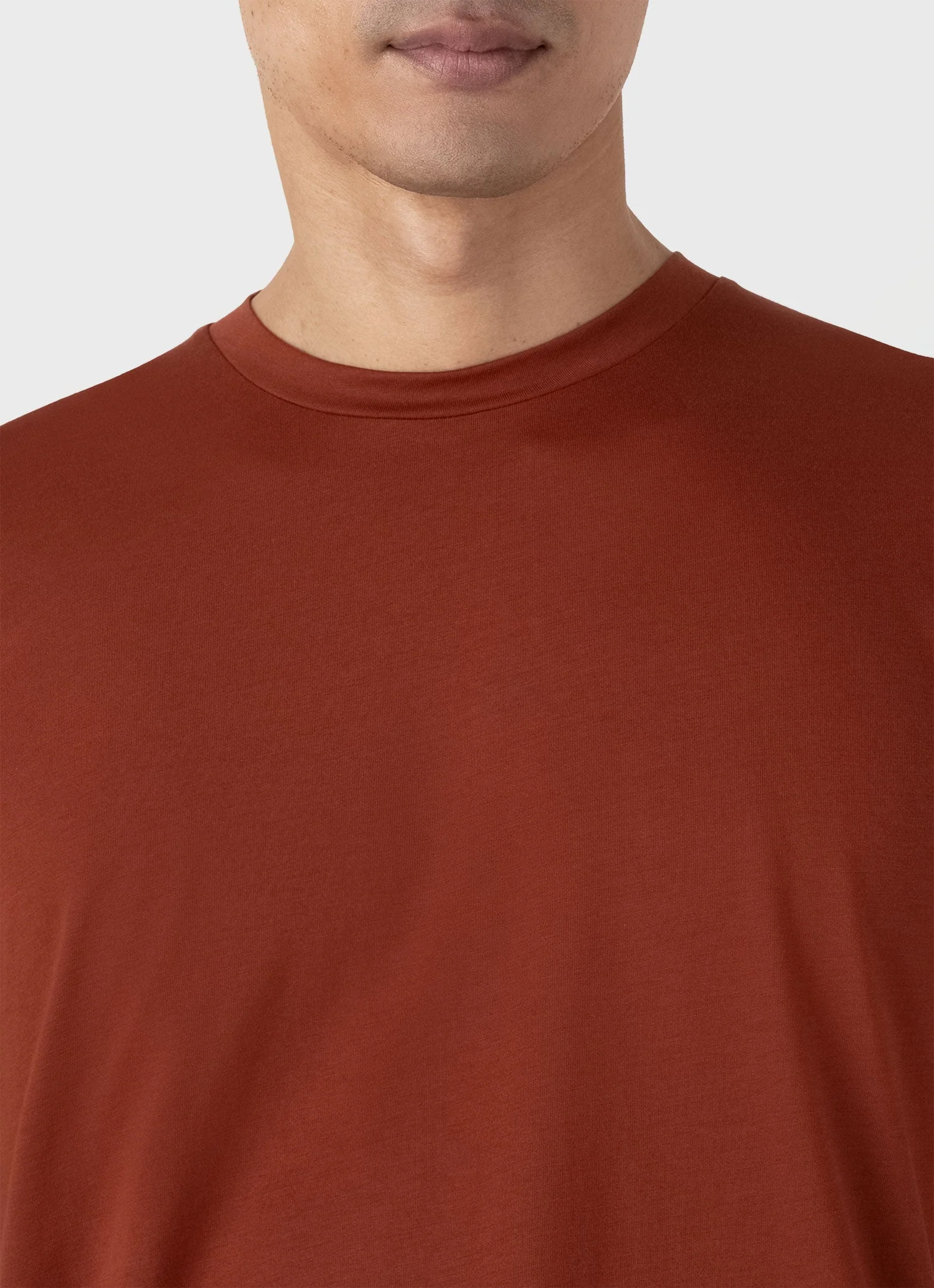 Men's Riviera Midweight T-shirt in Dark Clay - Image 6