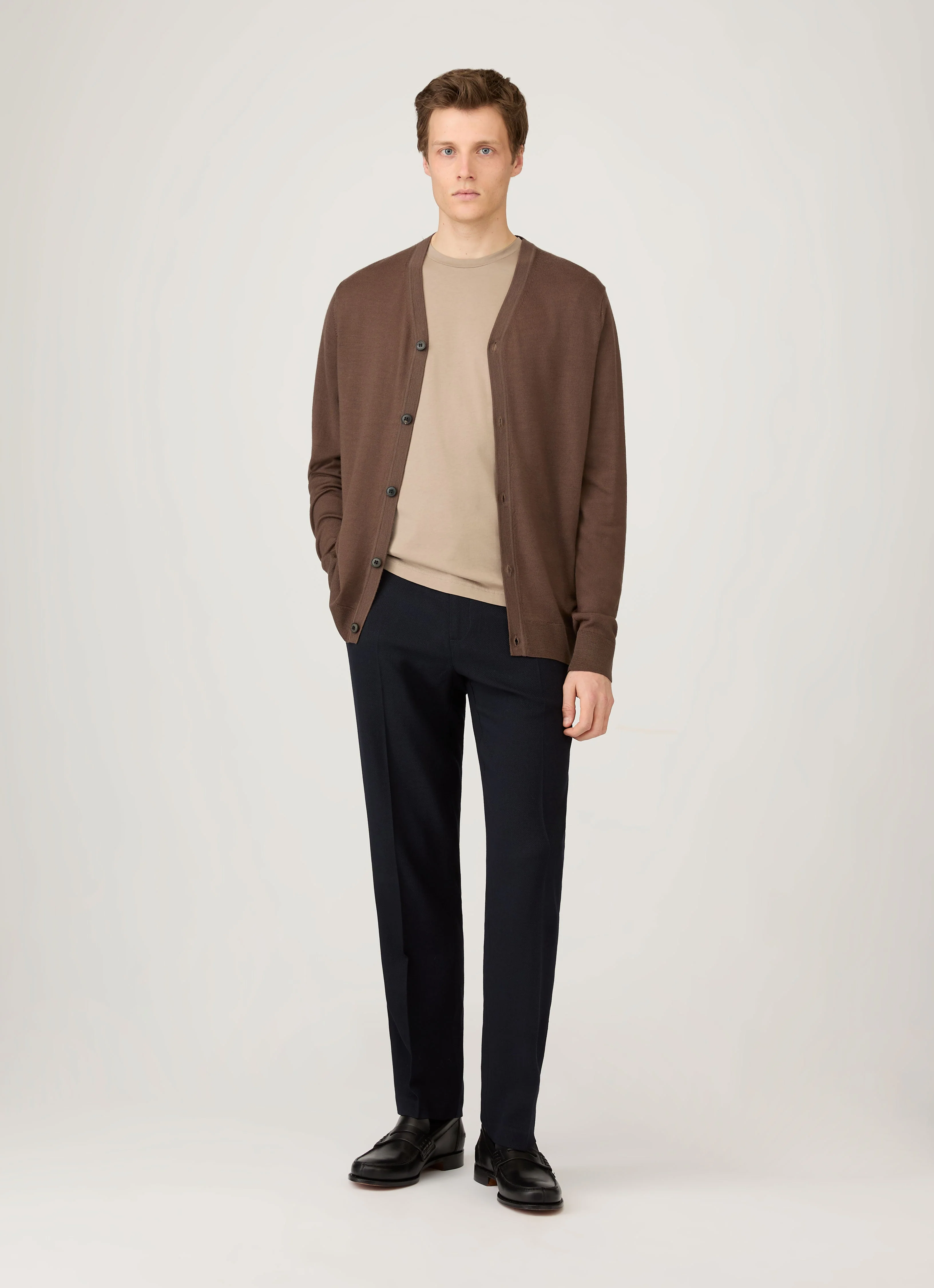 Men's Riviera Midweight T-shirt in Mink - Image 3