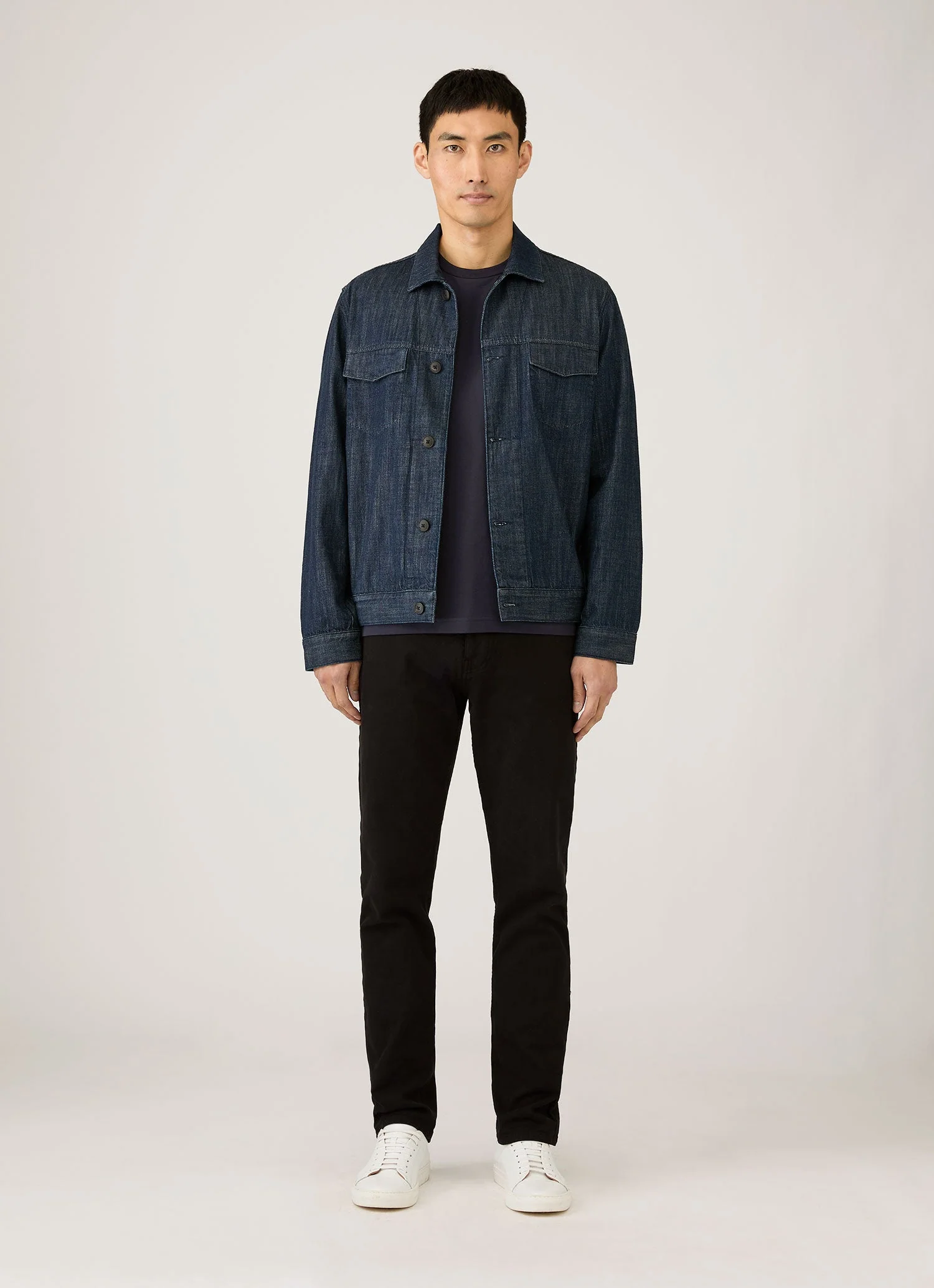 Men's Riviera Midweight T-shirt in Navy - Image 3