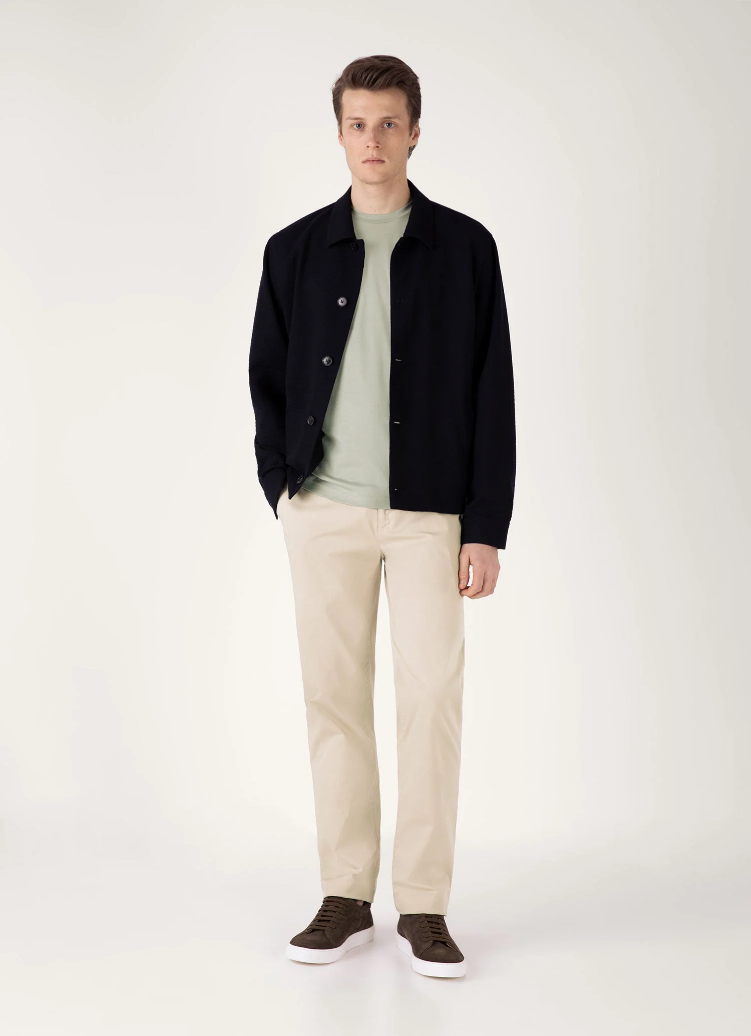Men's Riviera Midweight T-shirt in Pastel Green - Image 3
