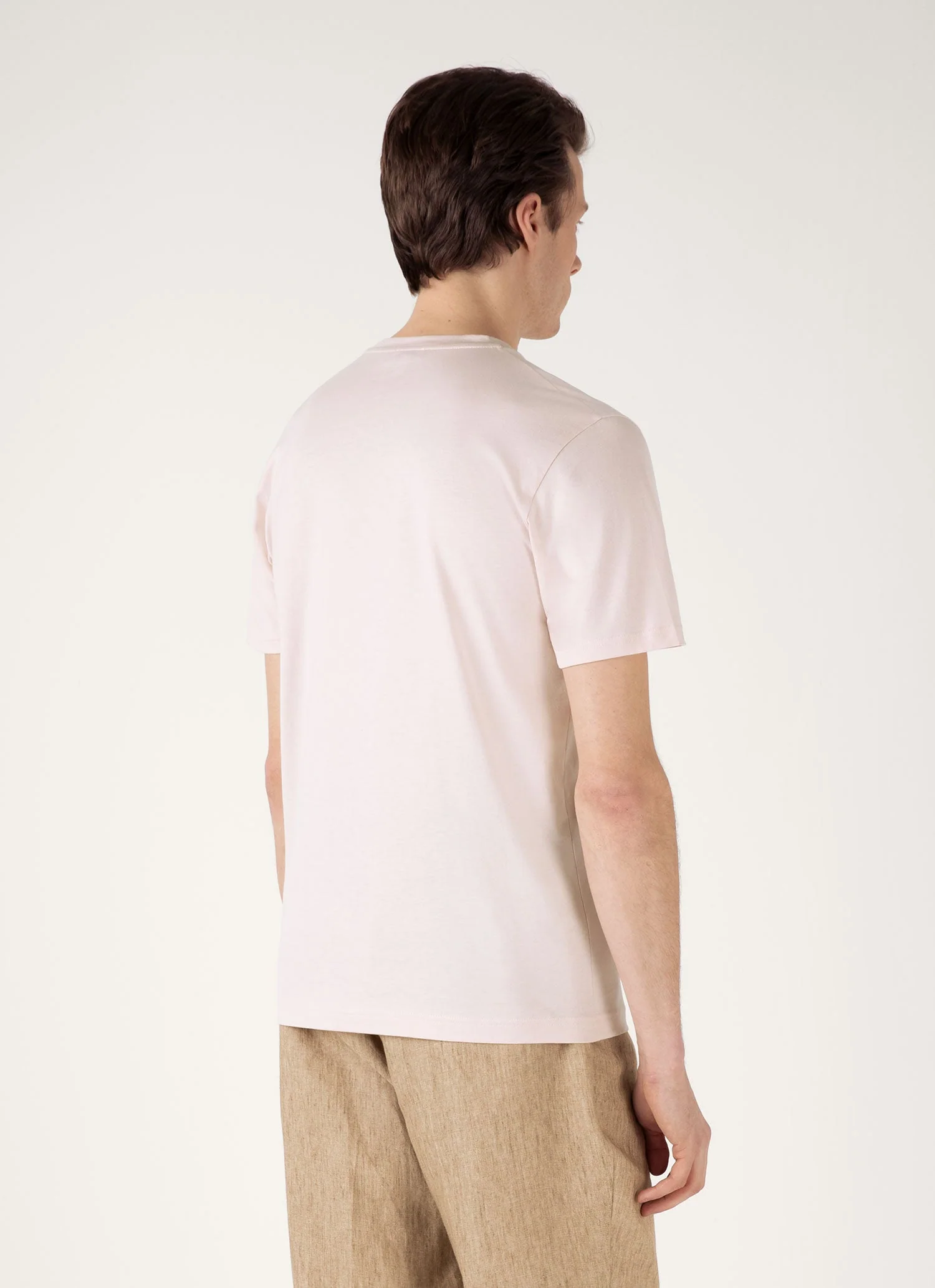 Men's Riviera Midweight T-shirt in Pastel Pink - Image 5