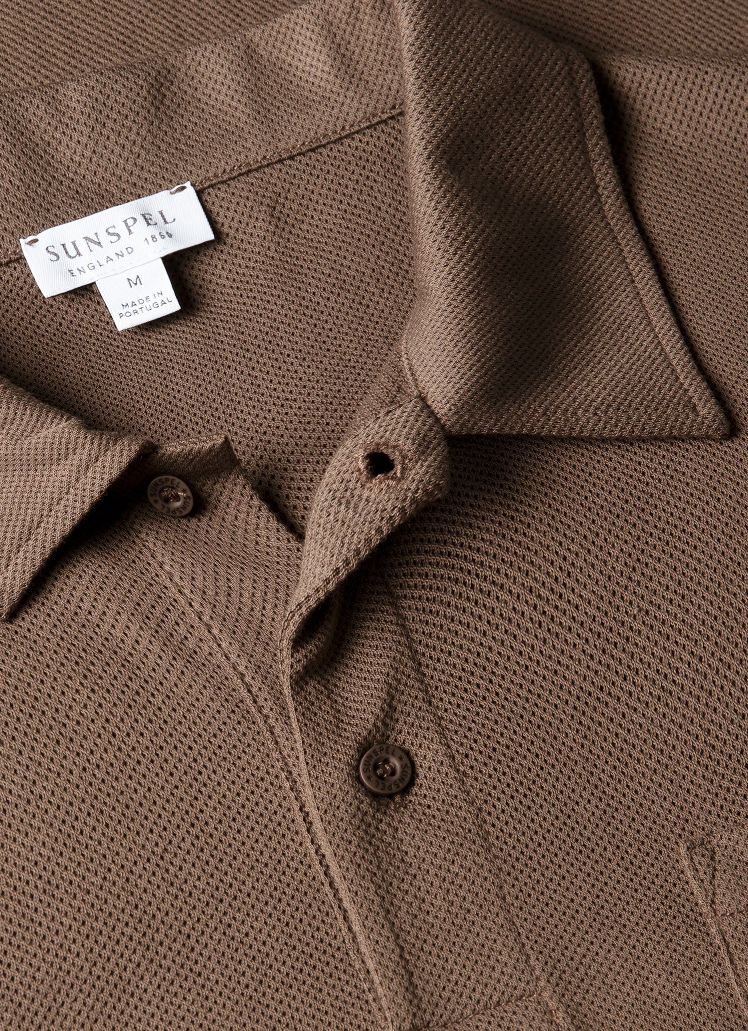 Men's Riviera Polo Shirt in Bark - Image 4