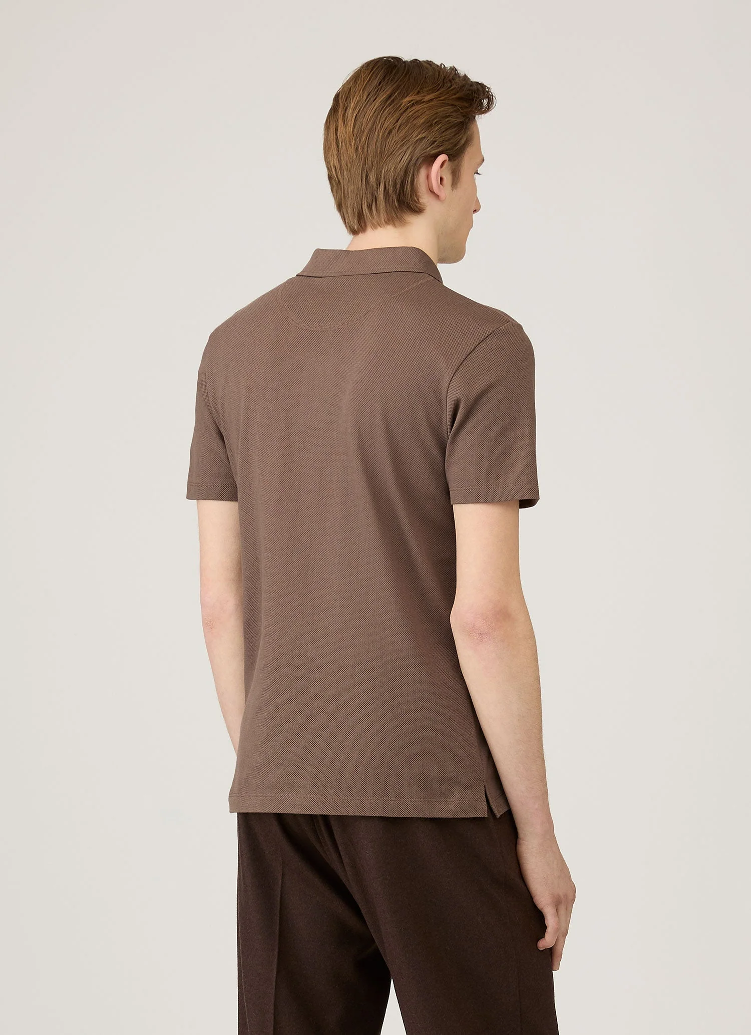Men's Riviera Polo Shirt in Bark - Image 5
