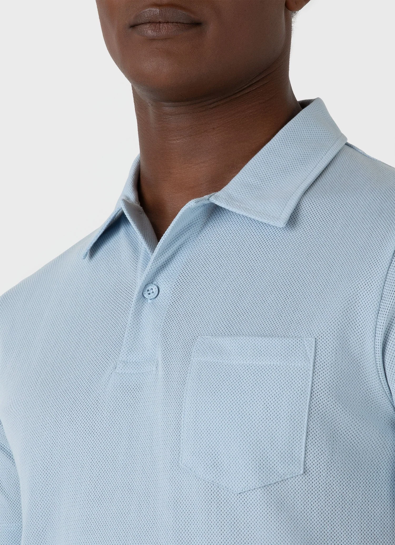Men's Riviera Polo Shirt in Blue Mist - Image 6