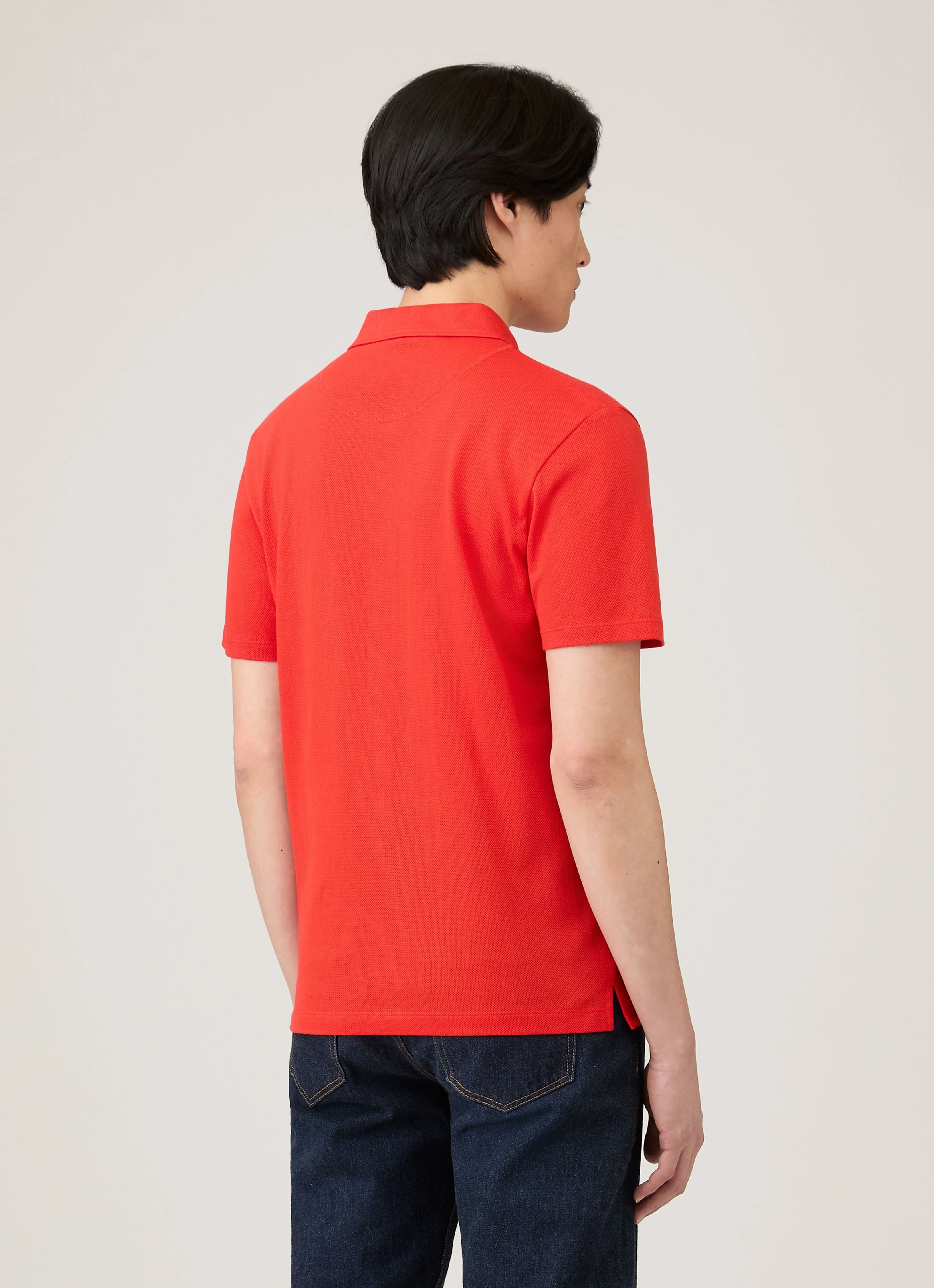 Men's Riviera Polo Shirt in Bright Red - Image 5