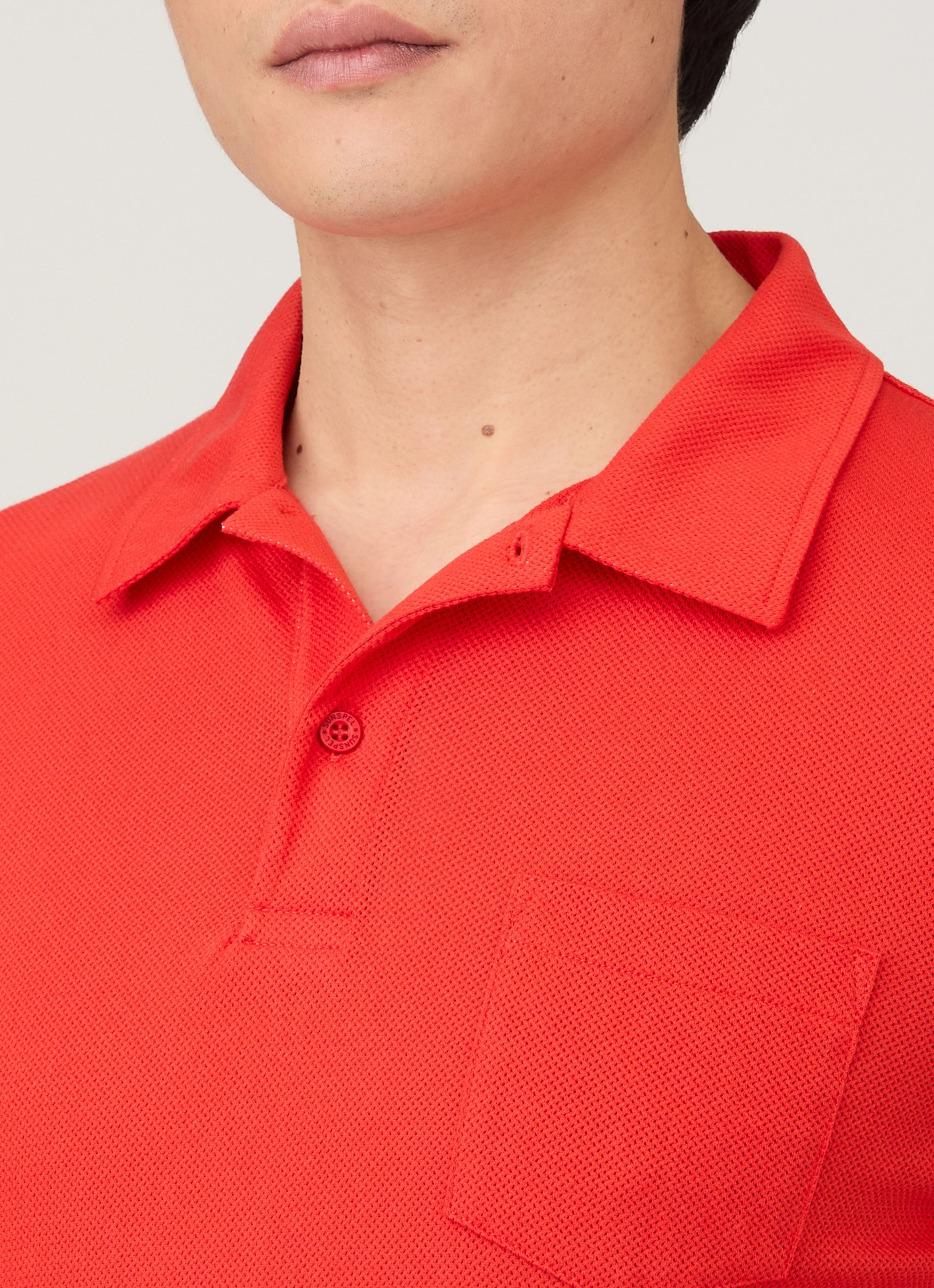 Men's Riviera Polo Shirt in Bright Red - Image 6